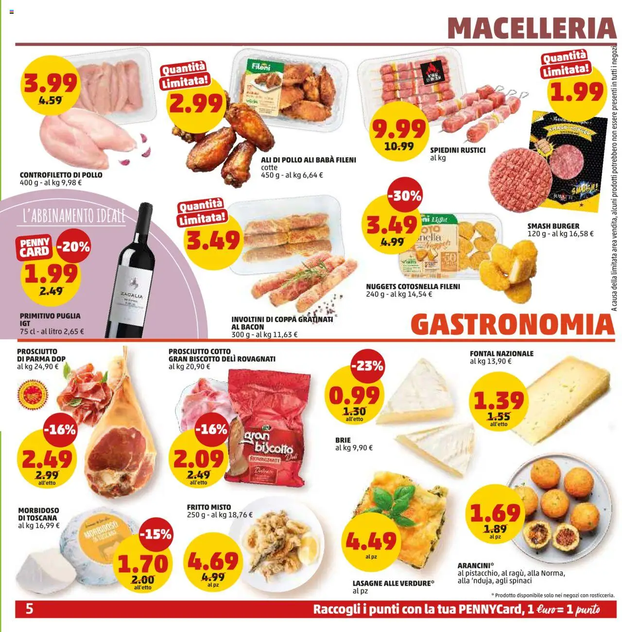 Volantino PENNY del 25.09.2025 | Pagina: 5 | Prodotti: Prosciutto Cotto, Pollo, Nuggets, Spiedini