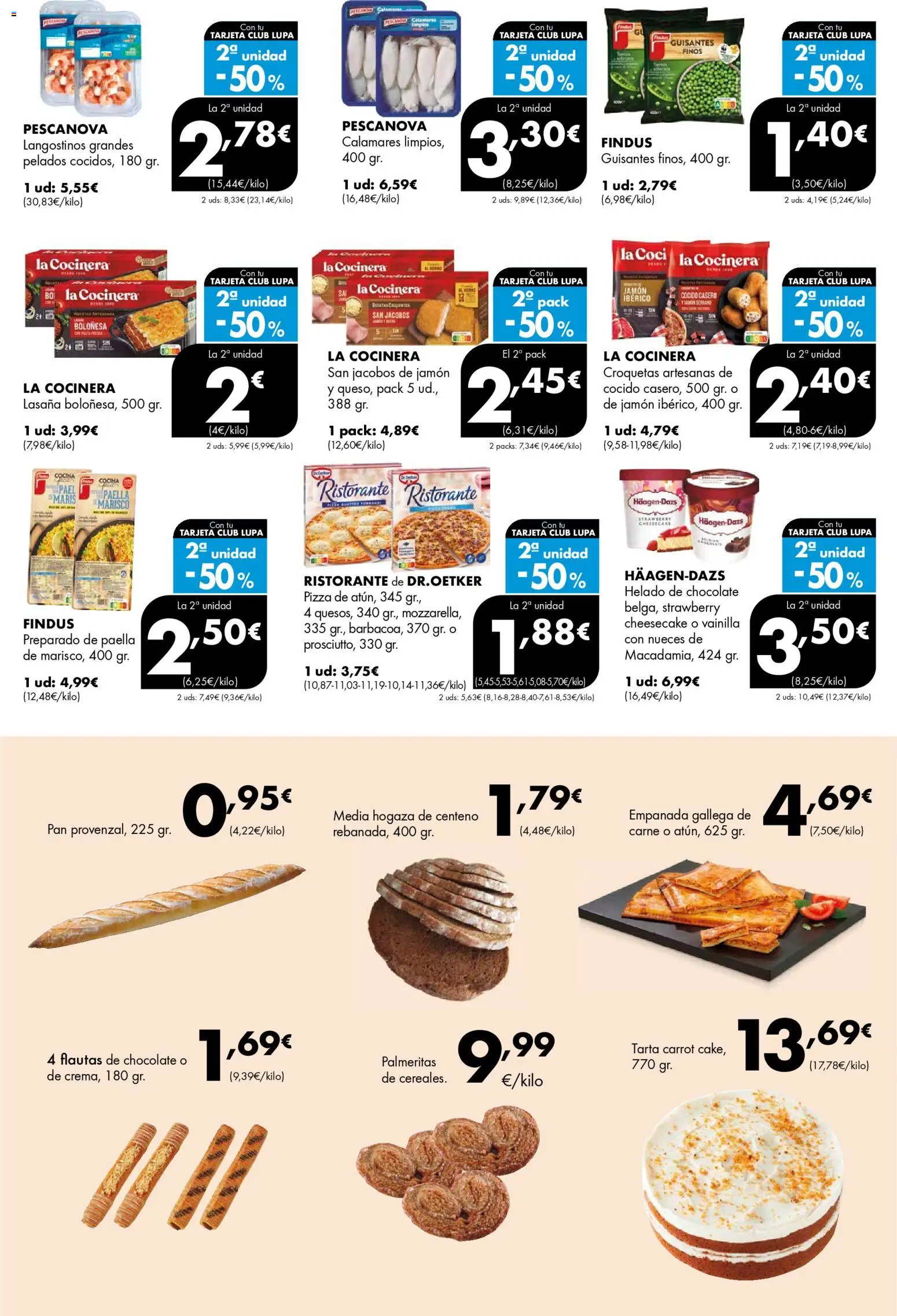 Lupa Supermercados folleto │ válido desde el 13.11.2025 | Página: 6 | Productos: Calamares, Pizza, Helado, Lasaña