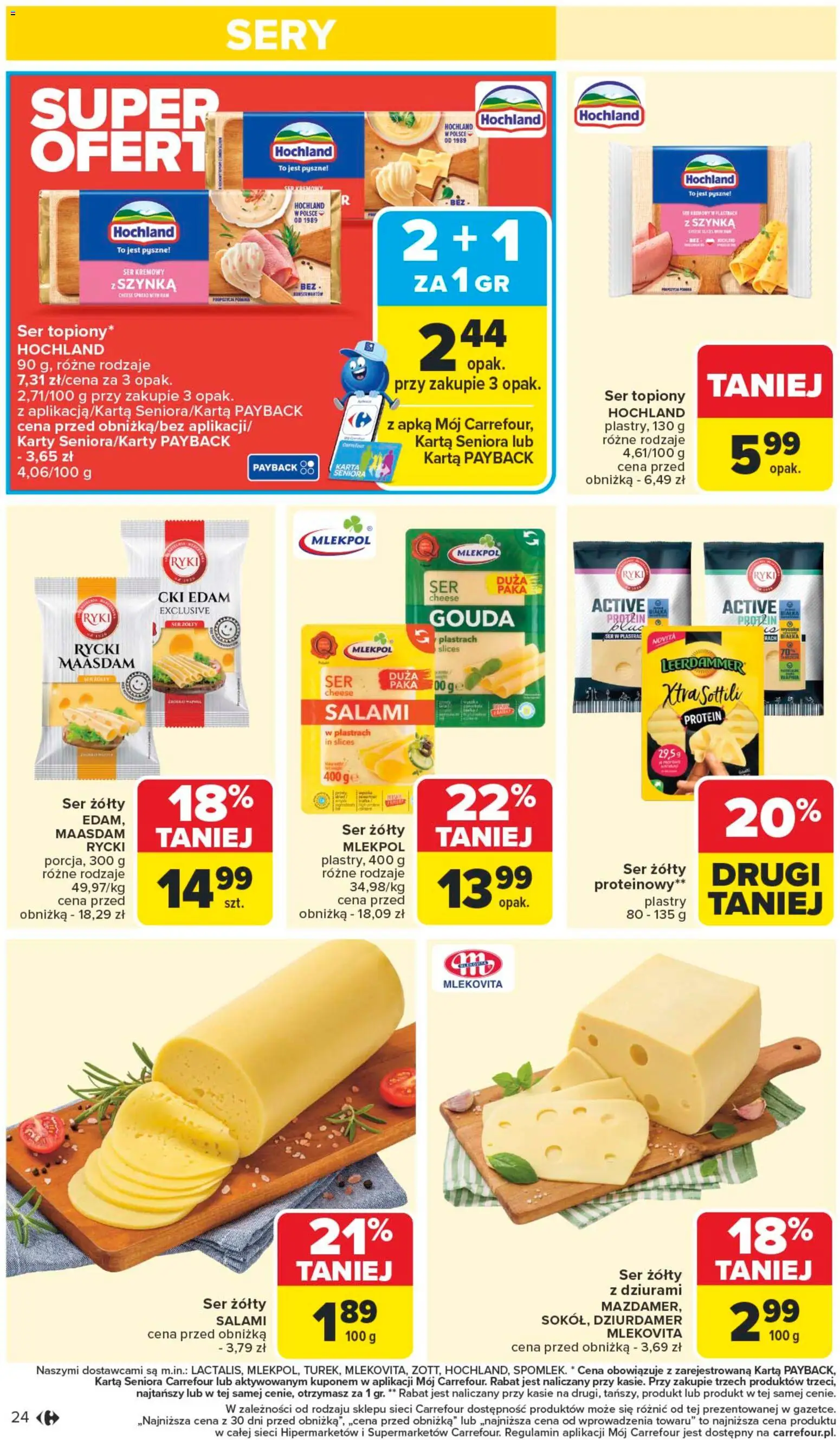 Carrefour Gazetka od 10.11.2025 | Strona: 26 | Produkty: Ser żółty, Ser topiony, Ser, Salami