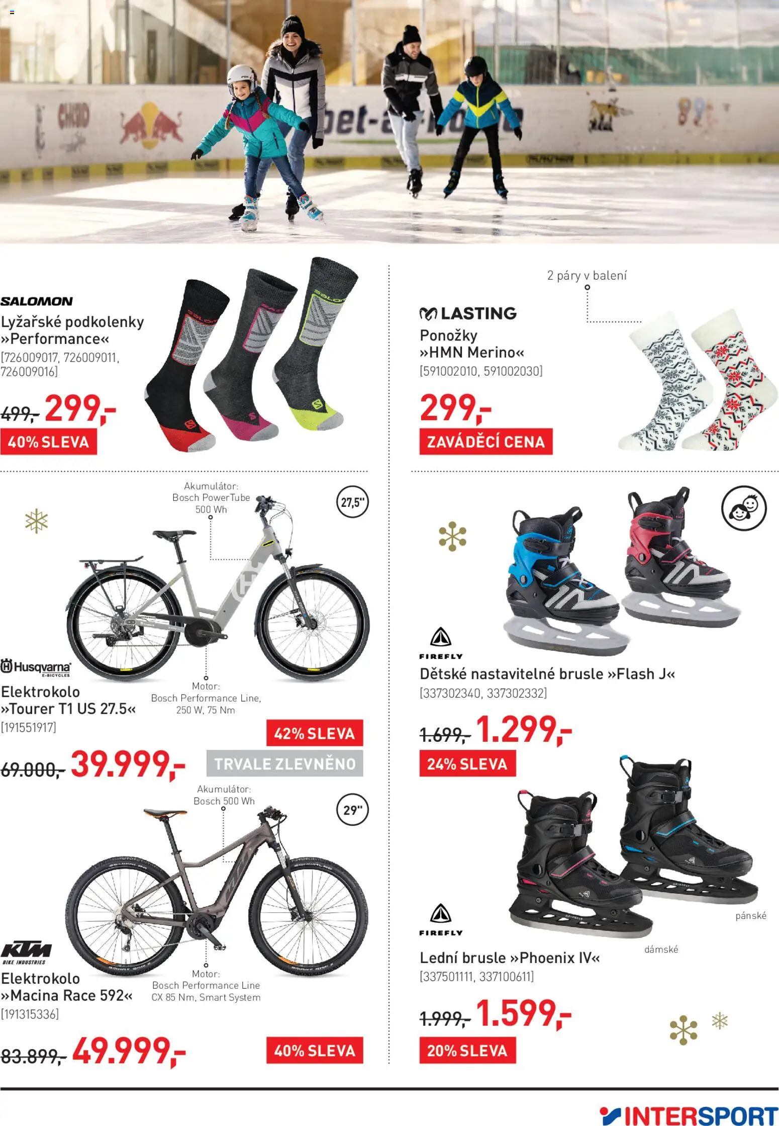 Intersport leták od 03.12.2025 | Strana: 11 | Produkty: Ponožky, Lední brusle, Elektrokolo
