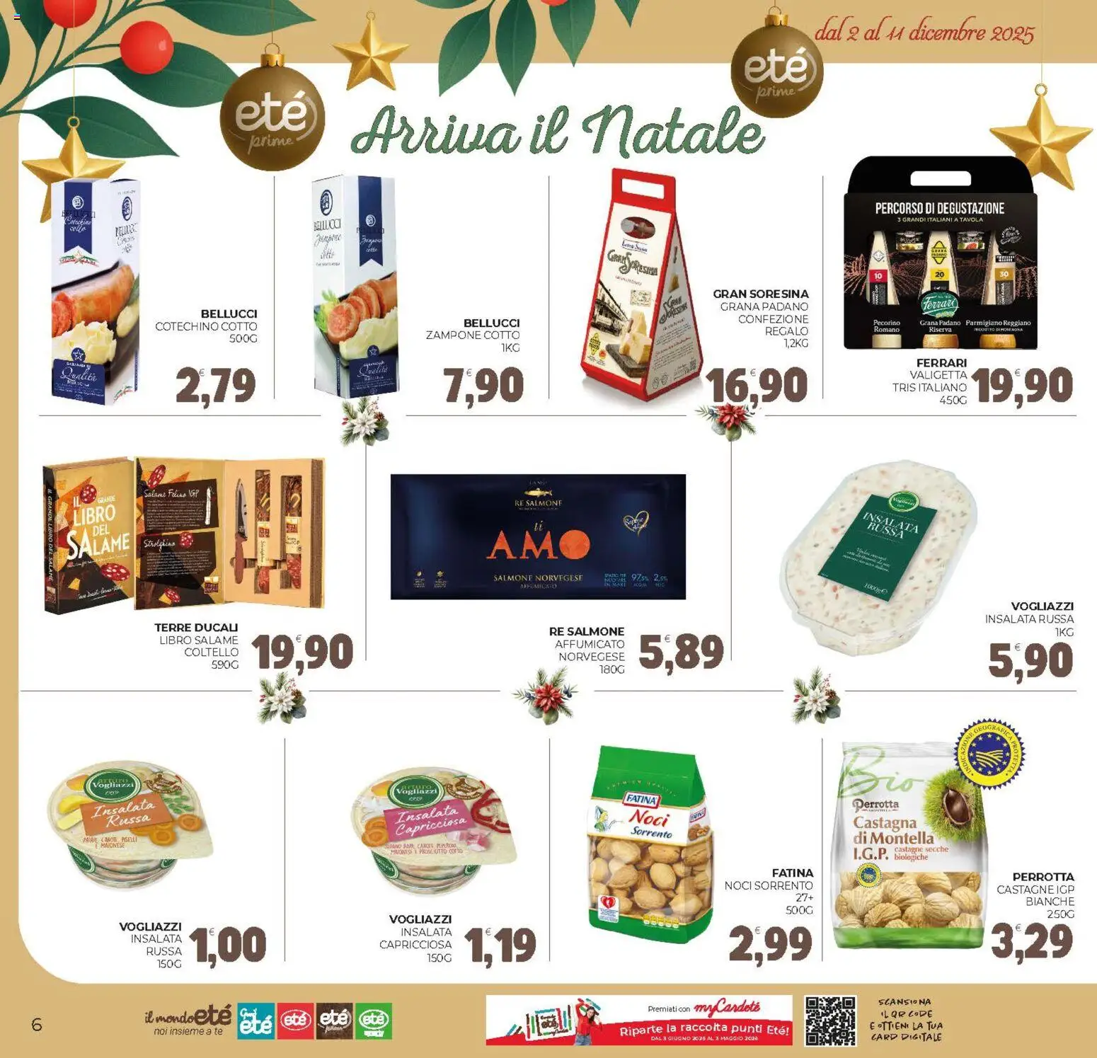 Volantino Eté del 02.12.2025 | Pagina: 6 | Prodotti: Piselli, Grana Padano, Pecorino Romano, Valigetta