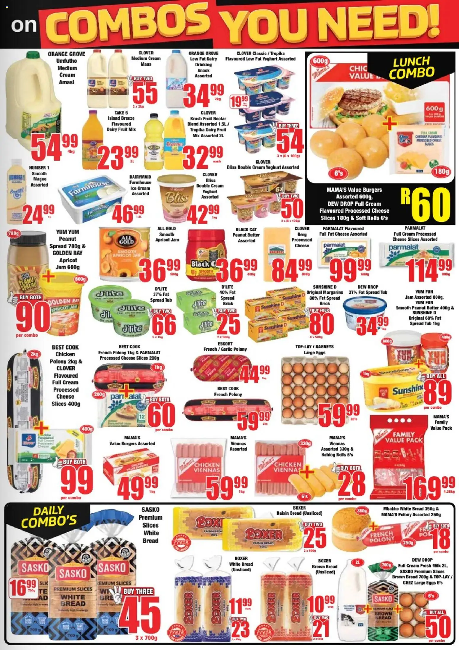 New Boxer catalogue – valid from 09.04.2026 | Page: 3 | Products: Chicken, Burgers, Peanut butter, Fruit