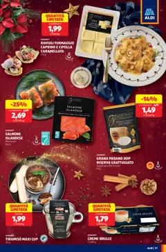 Anteprima del volantino Volantino Aldi	 valido a partire dal 15.12.2025 | Pagina: 17 | Prodotti: Salmone, Formaggio, Grana Padano, Ravioli