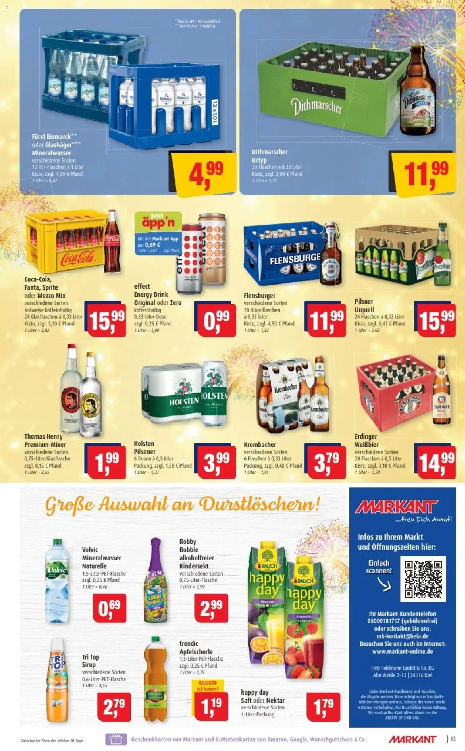Markant Prospekt 	 – gültig ab 29.12.2025 | Seite: 13 | Produkte: Mezzo mix, Sprite, Sirup, Volvic