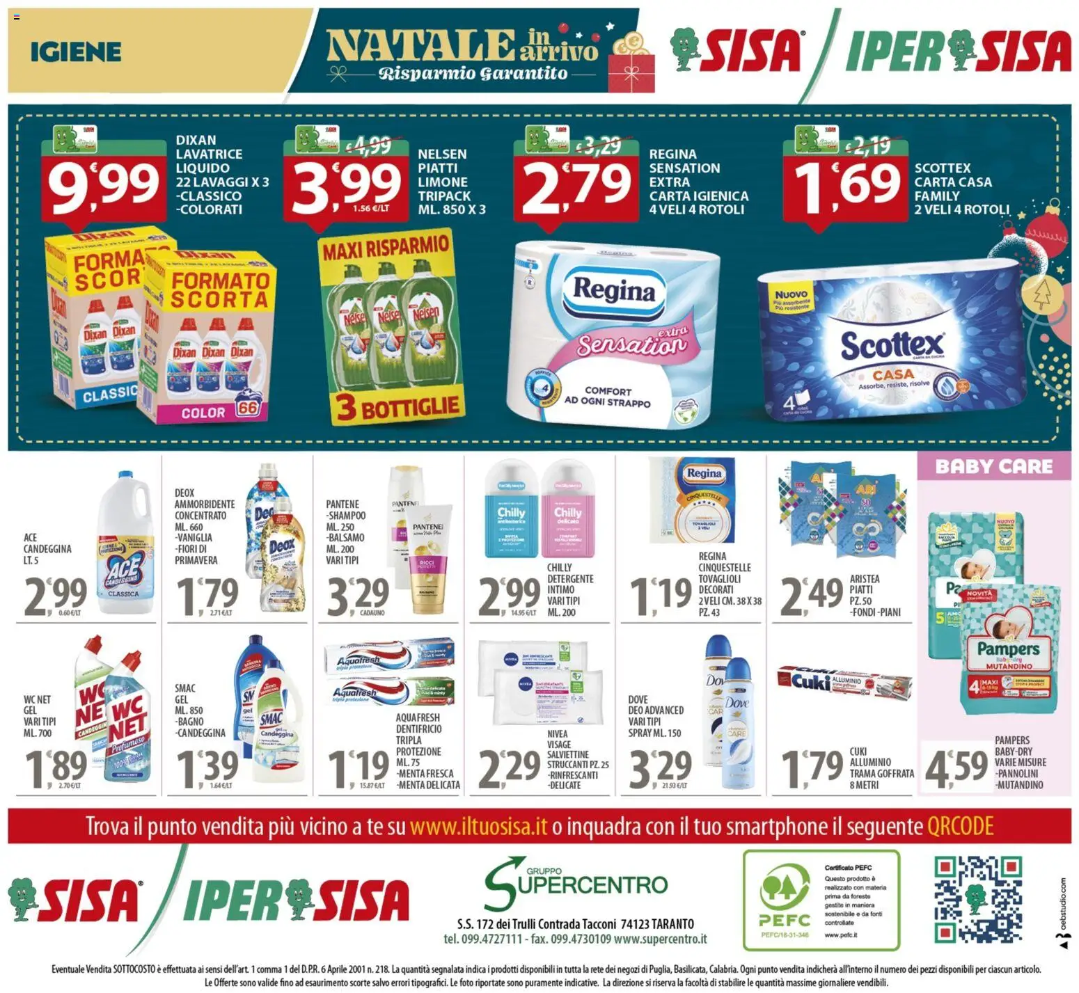 Volantino SISA del 05.12.2025 | Pagina: 12 | Prodotti: Pannolini, Ammorbidente, Detergente intimo, Tè