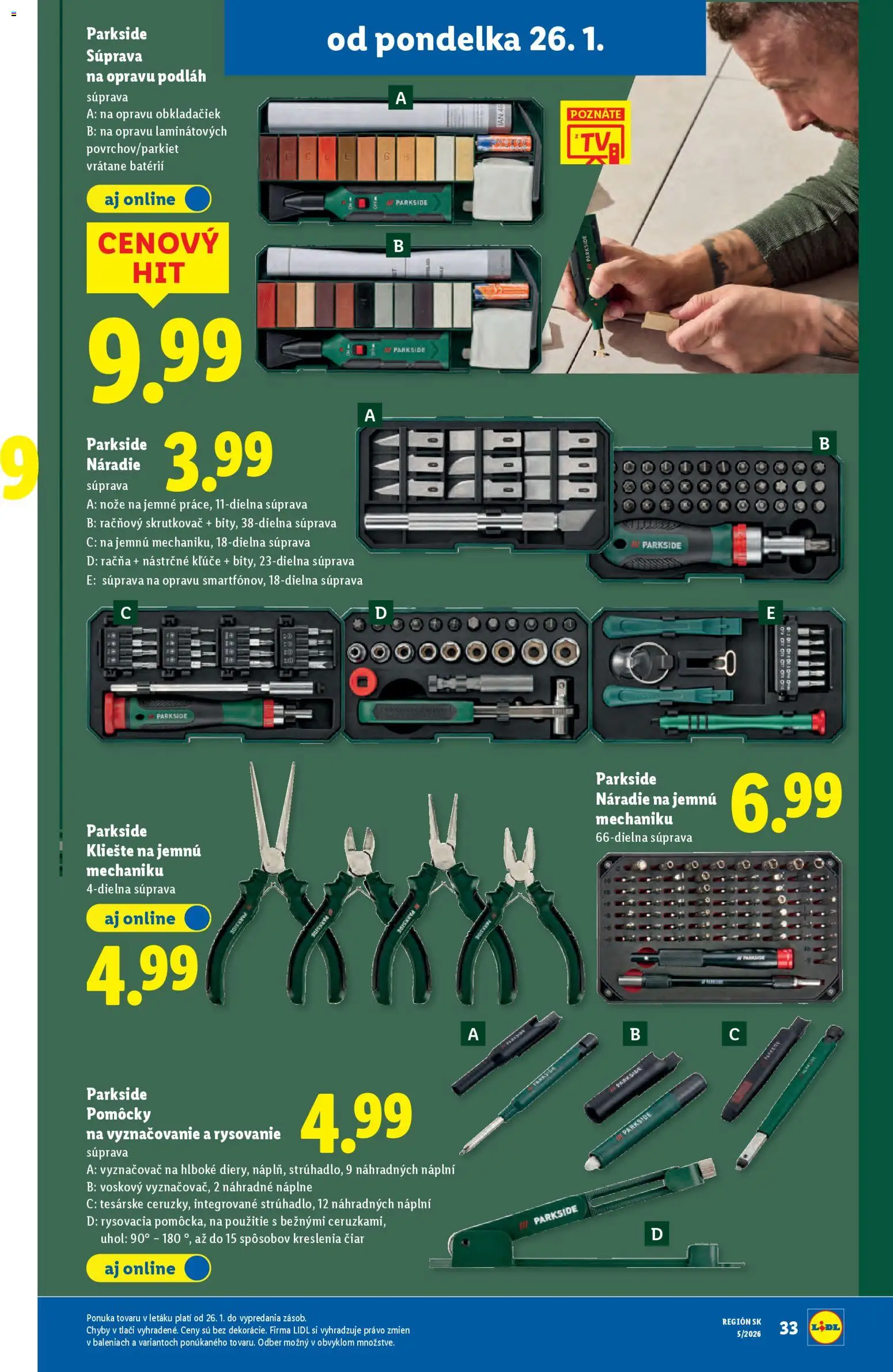 Nové Lidl akcie – leták je platný od 29.01.2026 | Strana: 79 | Produkty: Skrutkovač, Náradie, Parkside