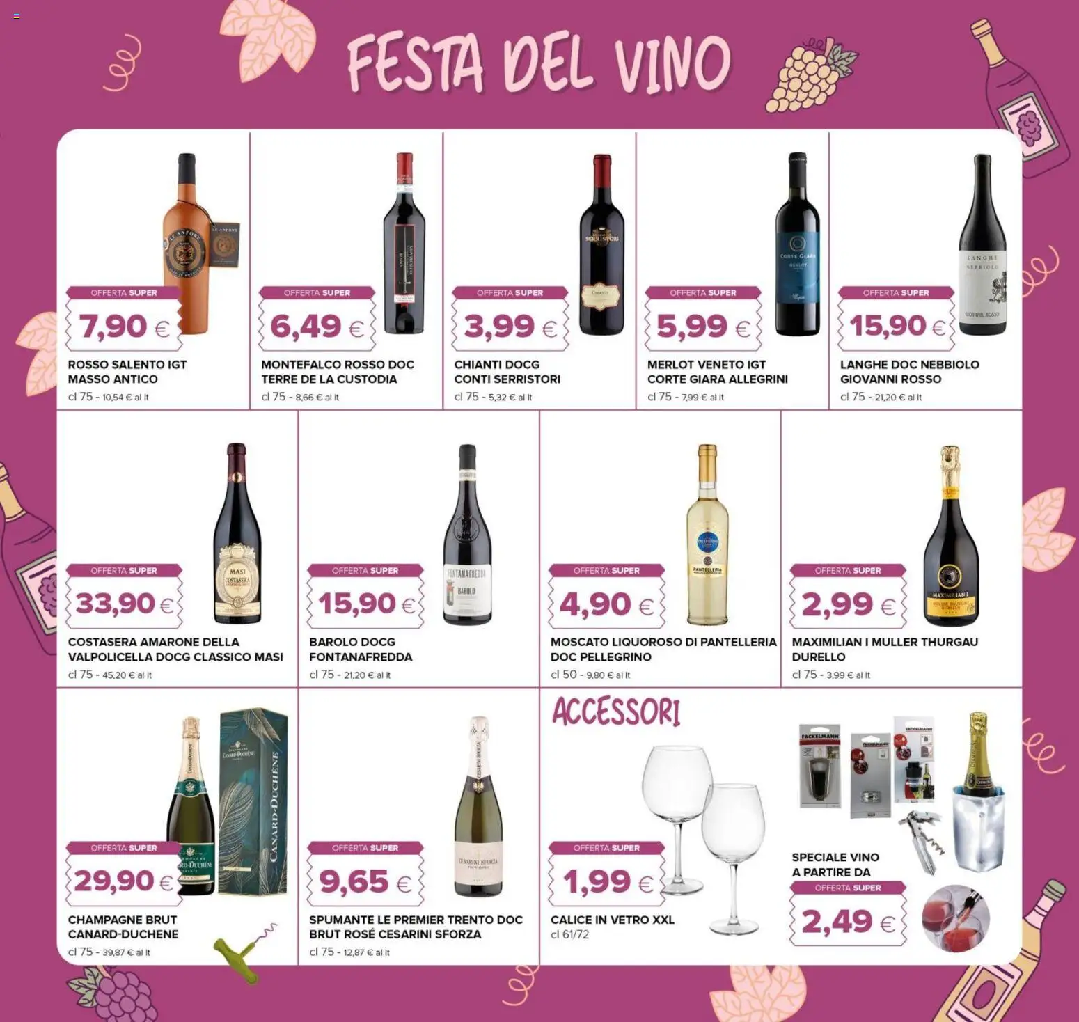 Volantino Oasi del 23.10.2025 | Pagina: 21 | Prodotti: Calice, Vino, Spumante, Champagne