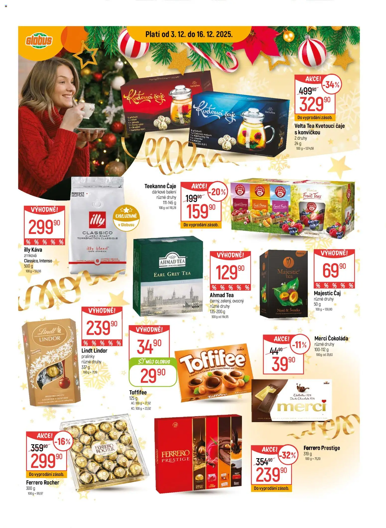 Globus leták - Liberec od 03.12.2025 | Strana: 14 | Produkty: Meloun, Ferrero Rocher, Čaj, Čaje