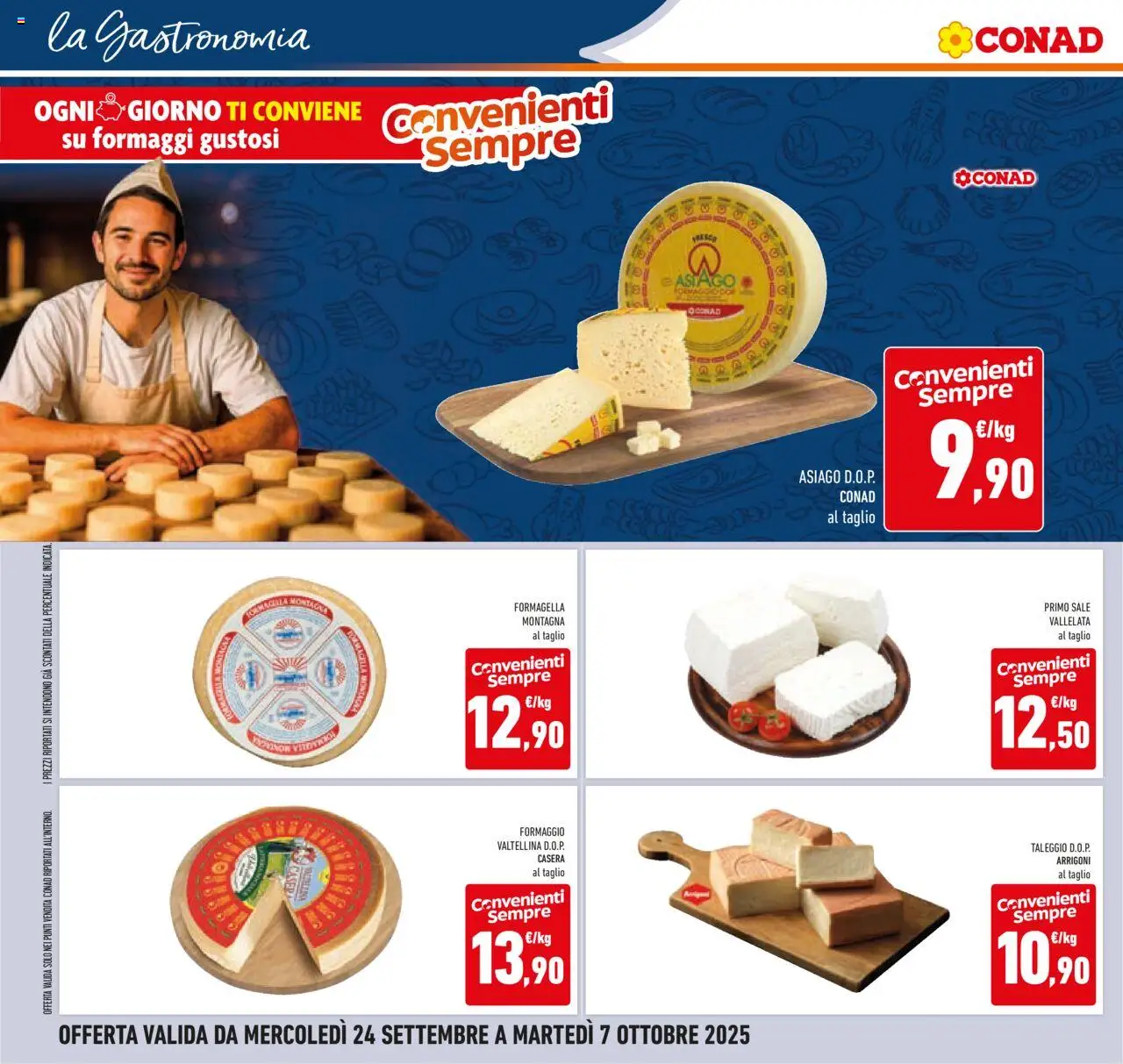 Volantino Conad del 24.09.2025 | Pagina: 16 | Prodotti: Sale, Formaggio