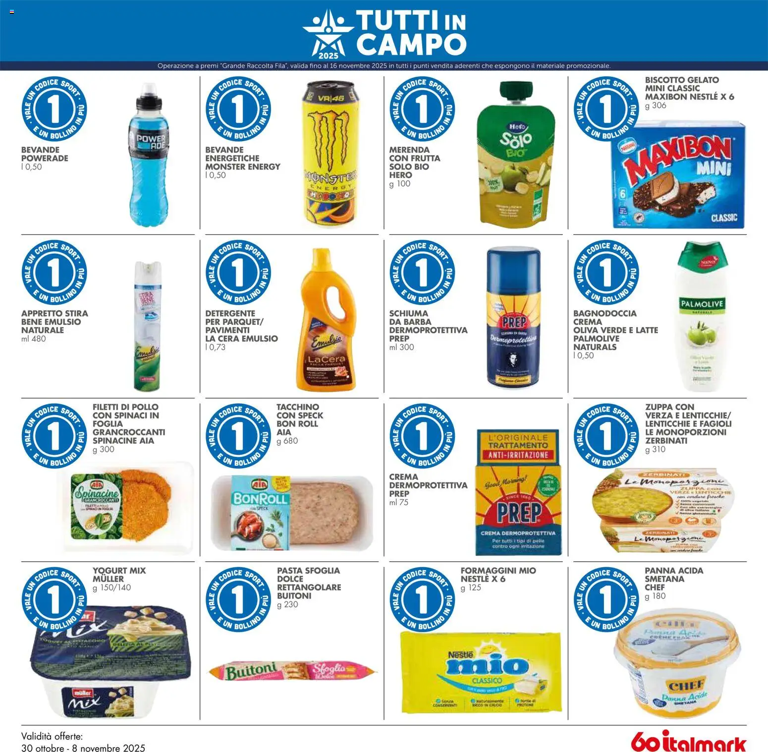 Volantino Italmark del 30.10.2025 | Pagina: 21 | Prodotti: Crema, Pasta sfoglia, Panna, Fagioli