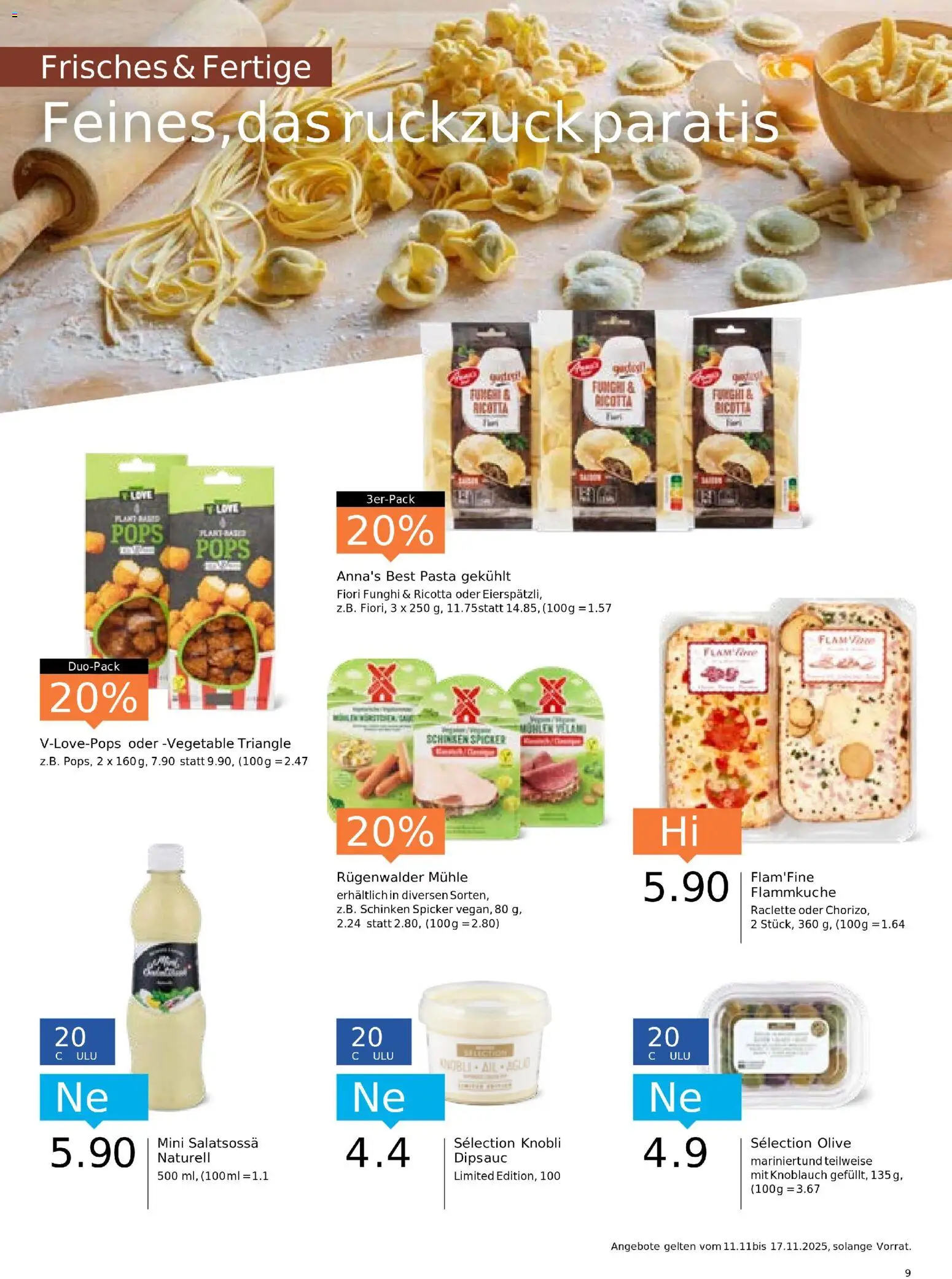 Migros Aktionen – gültig ab 11.11.2025 | Seite: 9 | Produkte: Dressing, Schinken, Knoblauch, Mühle