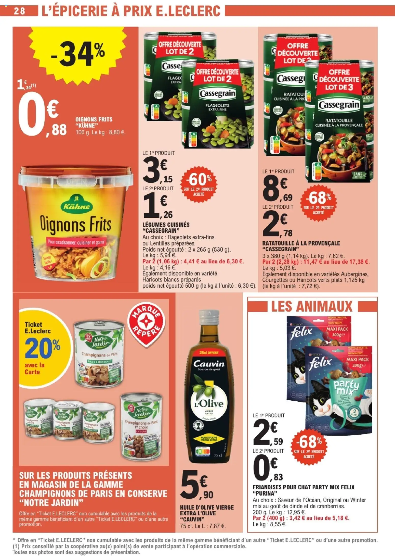 {H1} | Page: 28 | Produits: Huile d'olive vierge, Poids, Haricots verts, Oignons