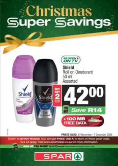 Spar specials catalogue – valid from 24.11.2025 | Page: 16 | Products: Data, TV, Switch, Deodorant