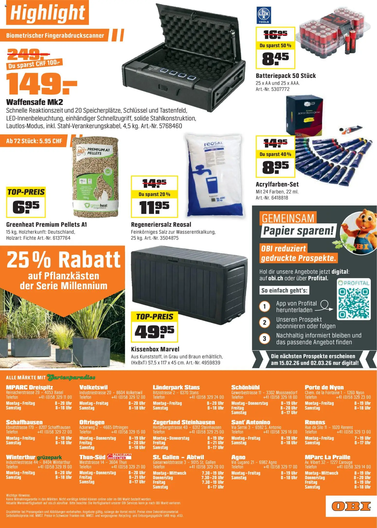 OBI - BIBERSTARKE Angebote bei OBI. – gültig ab 01.02.2026 | Seite: 16 | Produkte: Salz, Telefon, Uhr