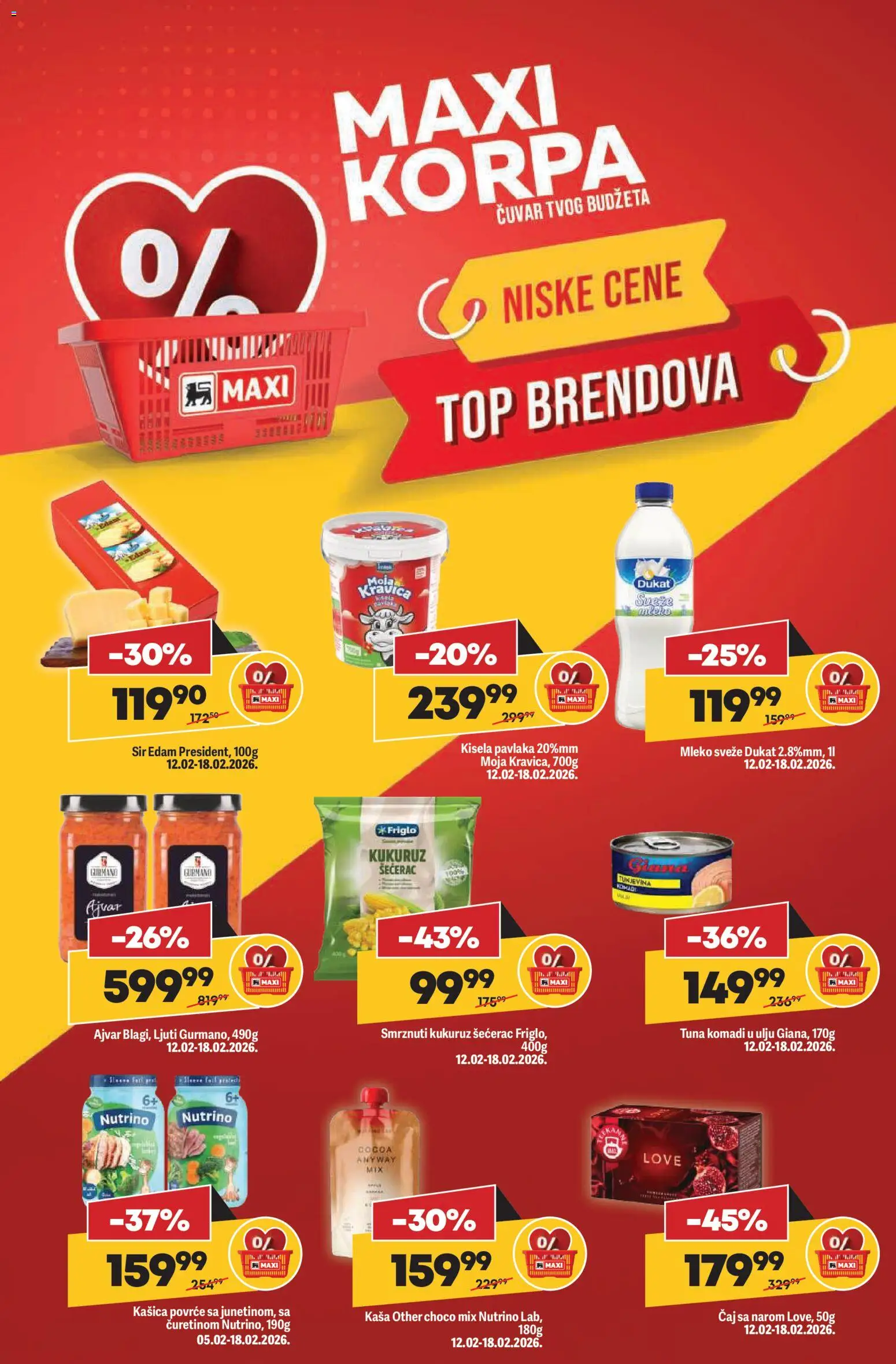 Maxi katalog - važi od 12.02.2026 | Strana: 4 | Proizvode: Ajvar, Korpa, Kukuruz šećerac, Kukuruz