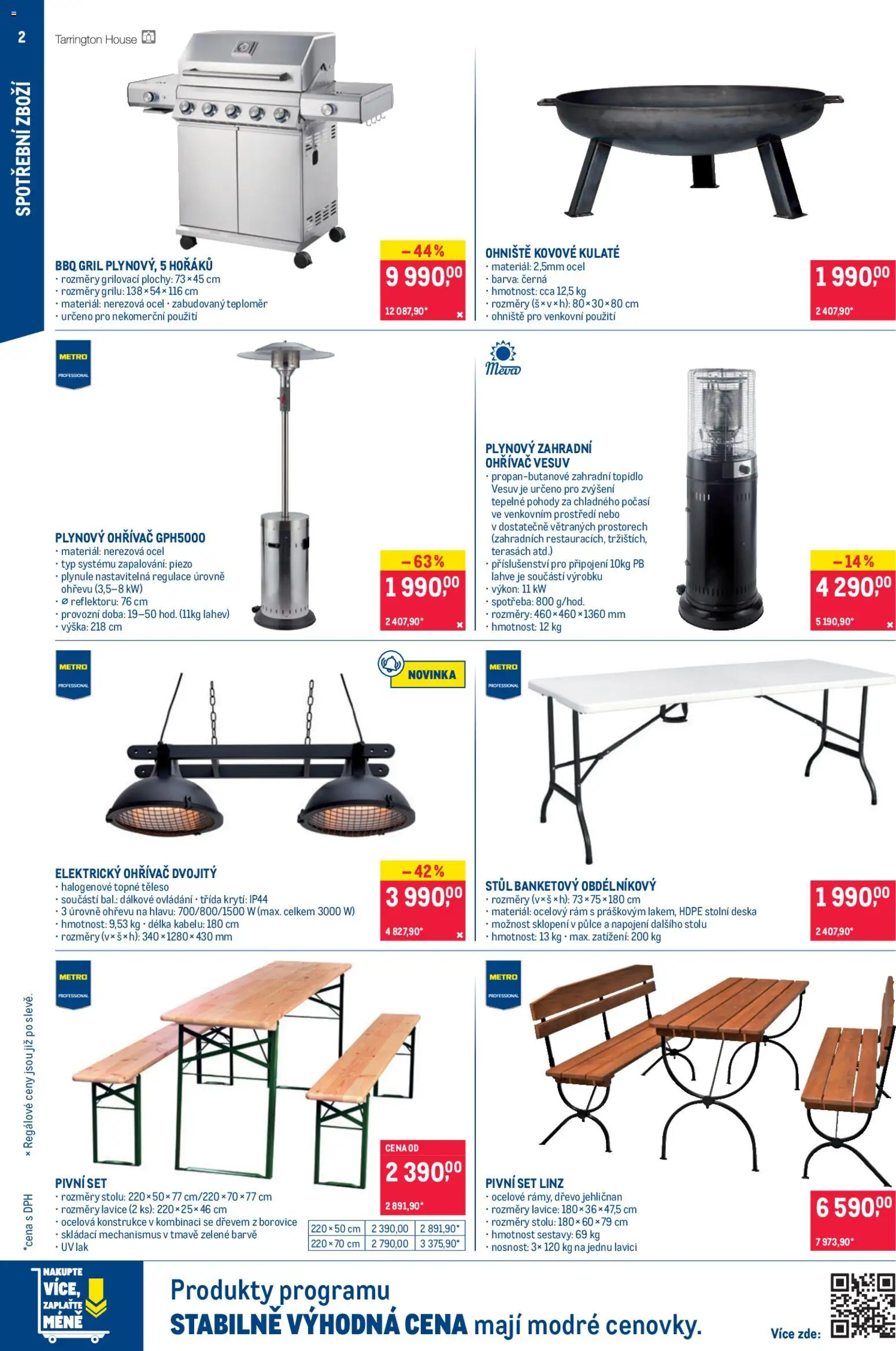 Makro leták - Spotřební zboží od 25.02.2026 | Strana: 2 | Produkty: Gril, Teploměr, Stůl, Láhev