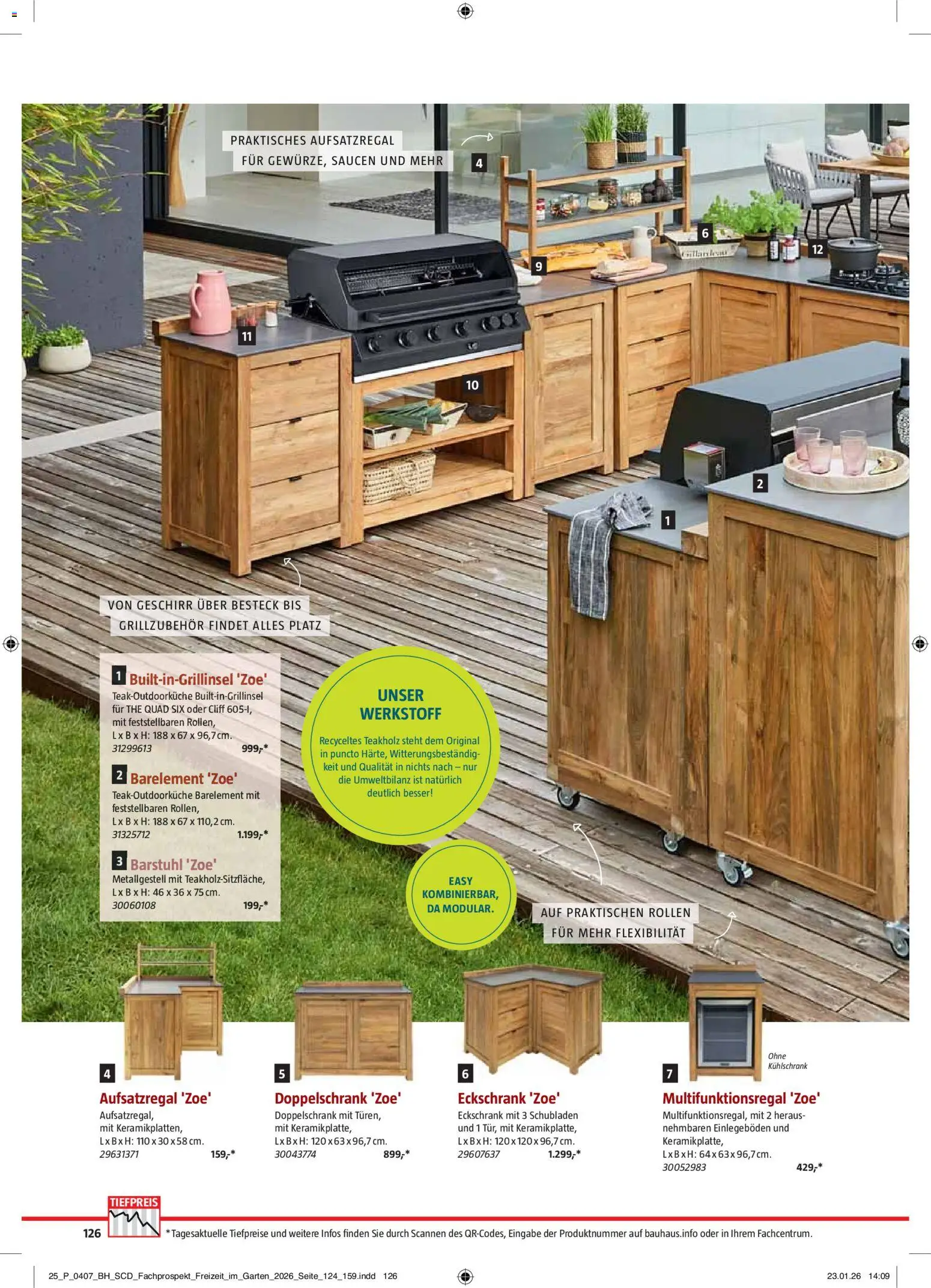 Bauhaus Freizeit im Garten – gültig ab 02.03.2026 | Seite: 126 | Produkte: Kühlschrank
