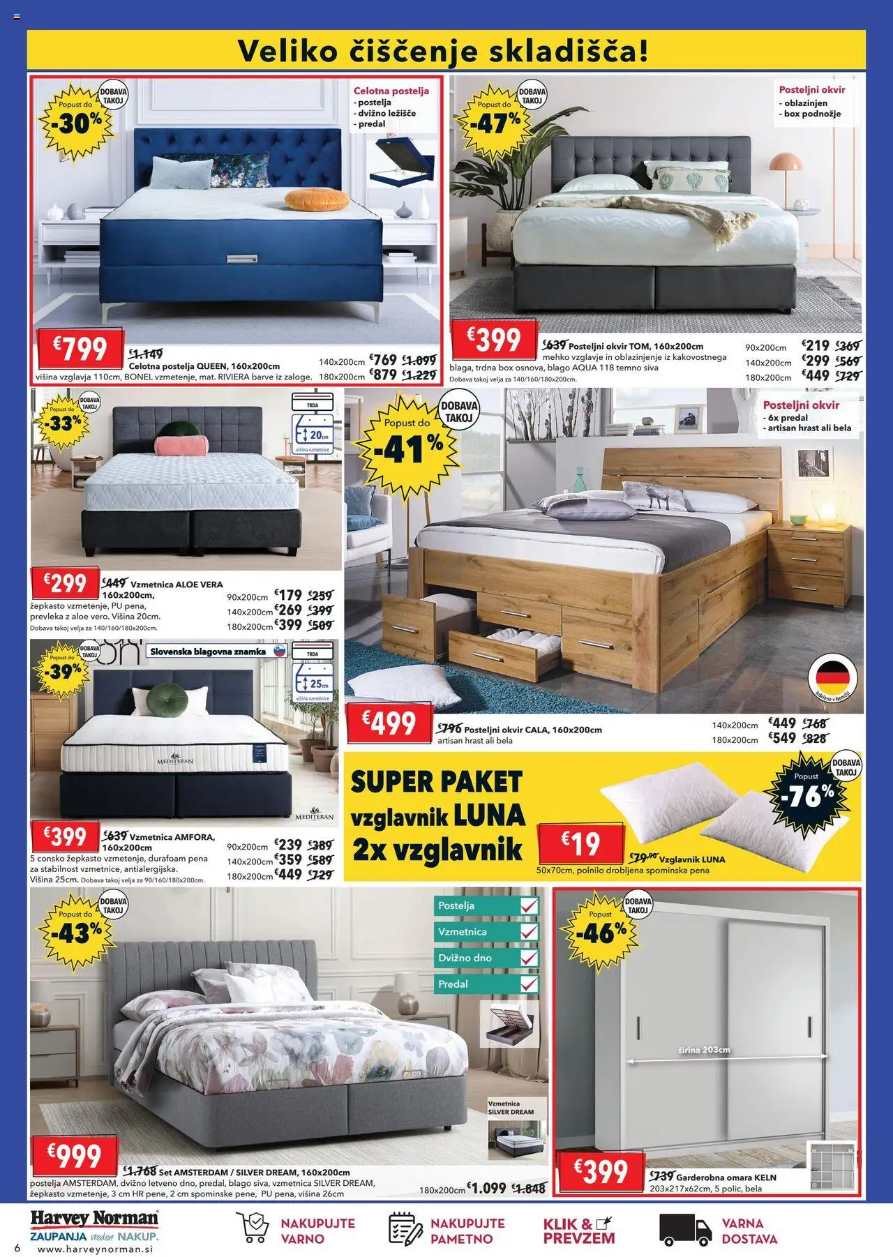 Novi Harvey Norman katalog ponudbe – veljaven od 02.10.2025 | Stran: 8 | Izdelki: Okvir, Postelja, Vzmetnica, Prevleka