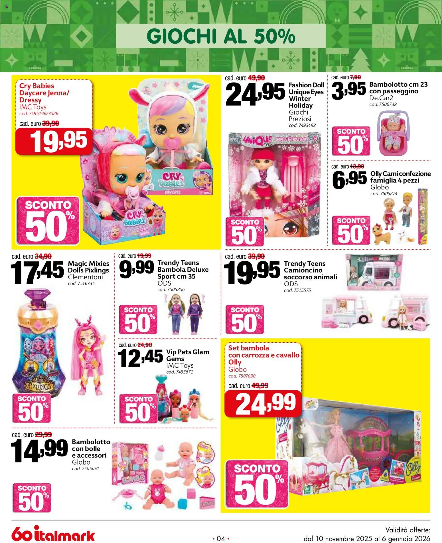 Volantino Italmark del 10.11.2025 | Pagina: 4 | Prodotti: Passeggino