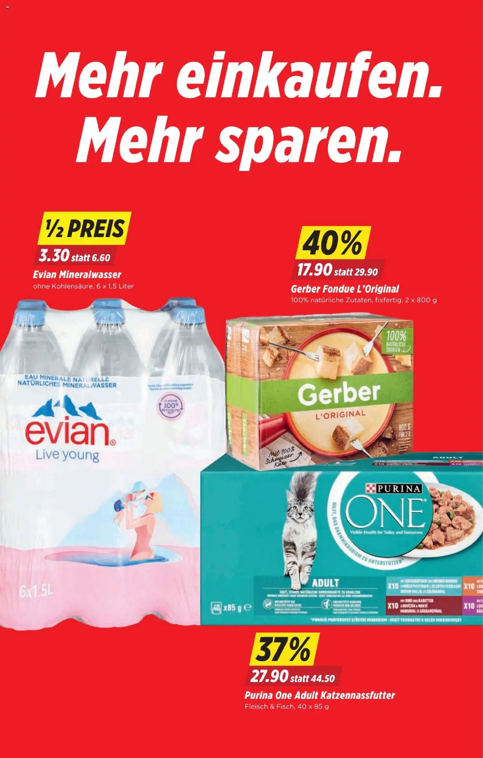 Denner Aktionen – gültig ab 13.01.2026 | Seite: 9 | Produkte: Mineralwasser, Käse, Fondue