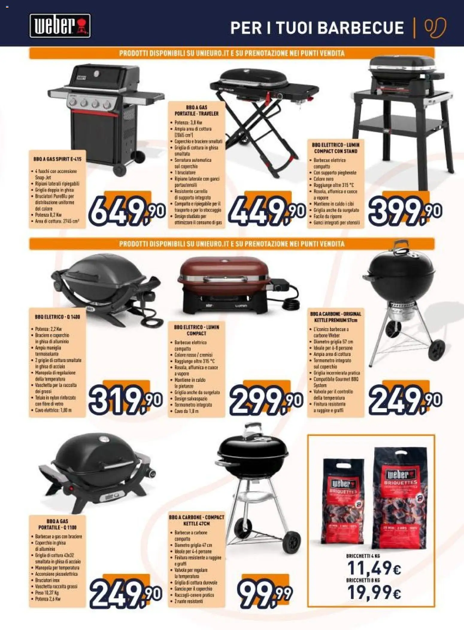 Volantino Unieuro del 27.03.2026 | Pagina: 3 | Prodotti: Barbecue, Barbecue a gas, Alluminio, Griglia