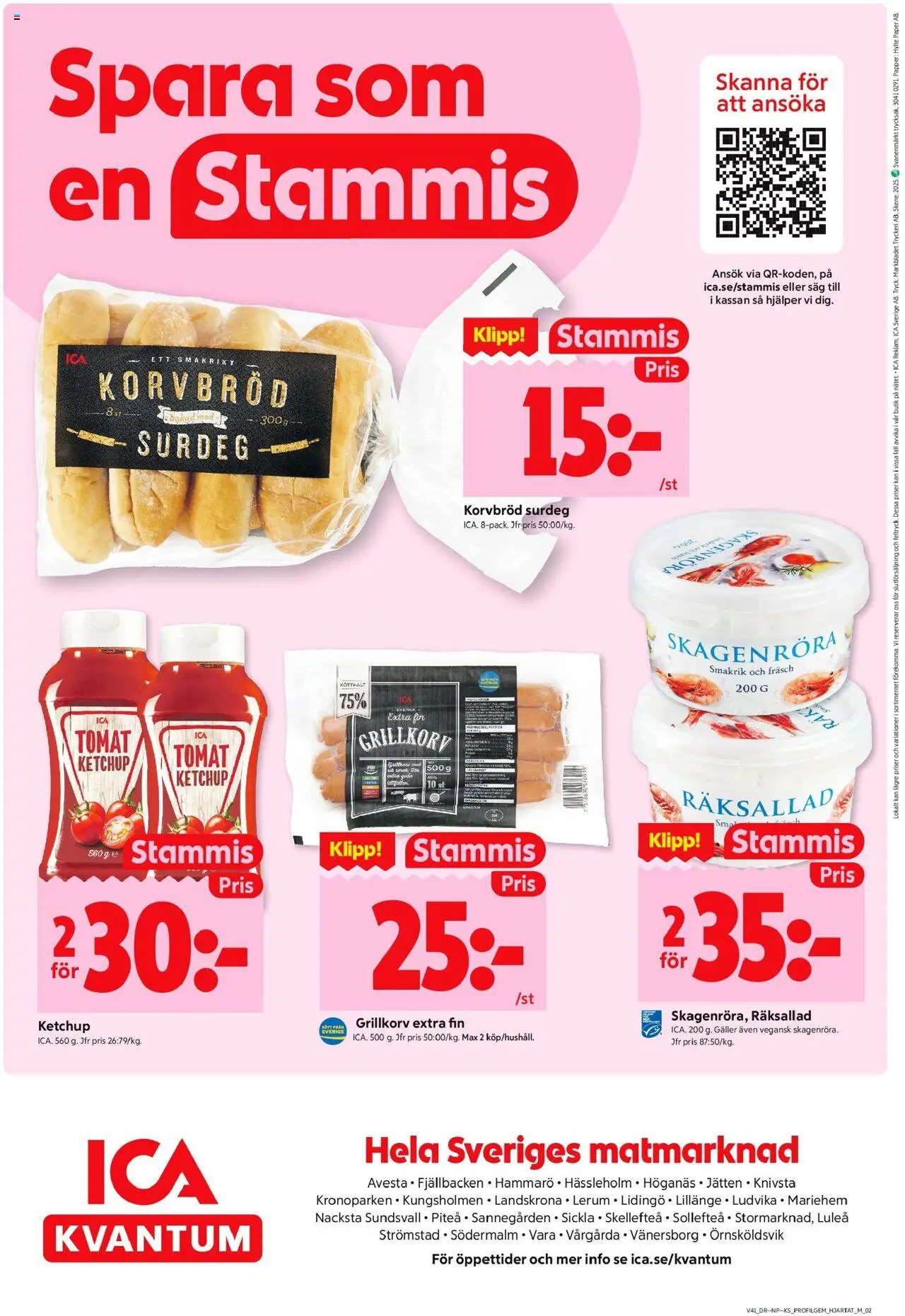 ICA Kvantum reklamblad aktuell från 06.10.2025 | Sida: 10 | Produkter: Såg, Korvbröd, Papper, Ketchup