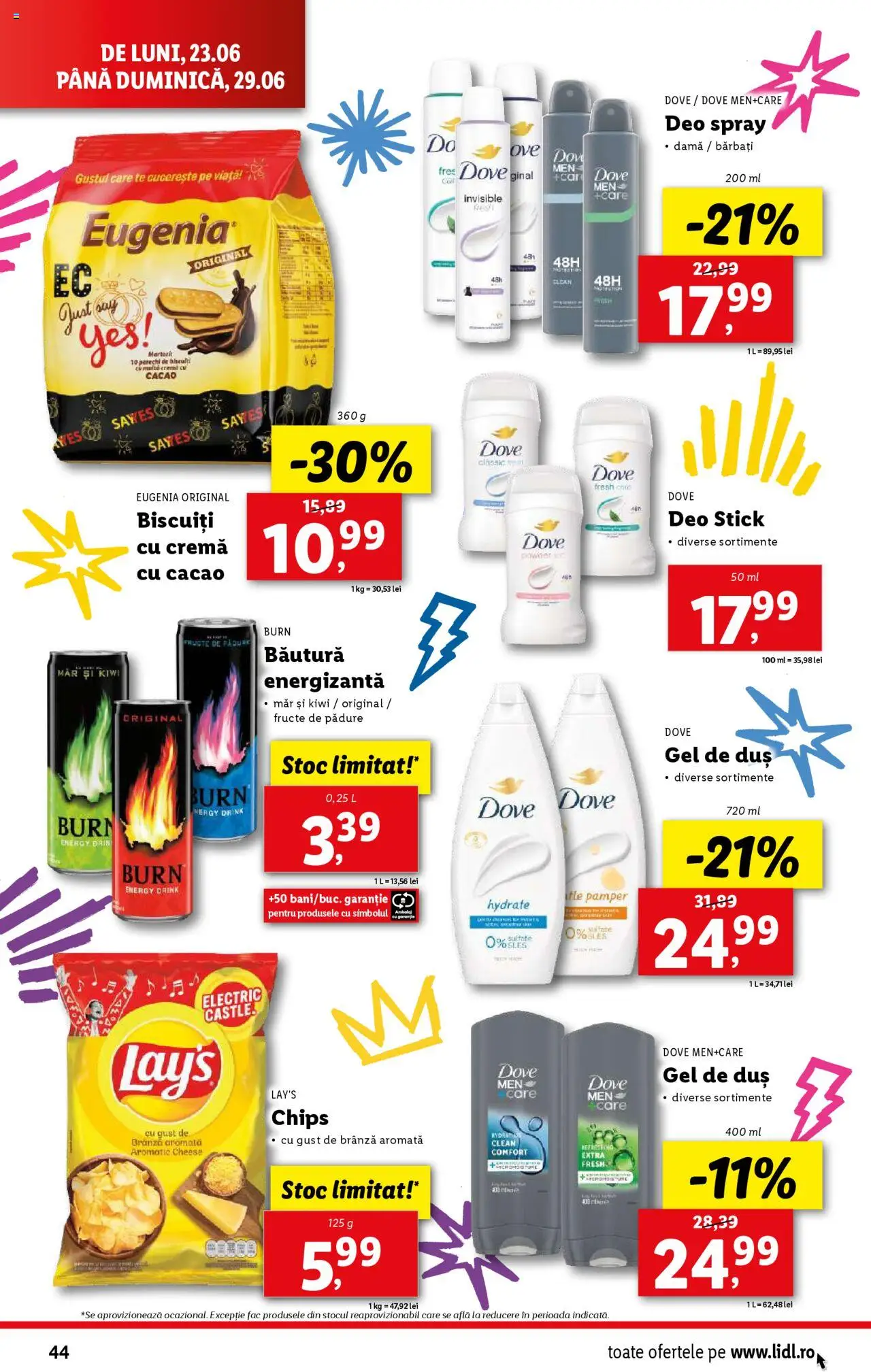 Catalog Lidl – valabil de la 23.06.2025 | Pagină: 44 | Produse: Pomelo, Gel de duș, Kiwi, Biscuiți