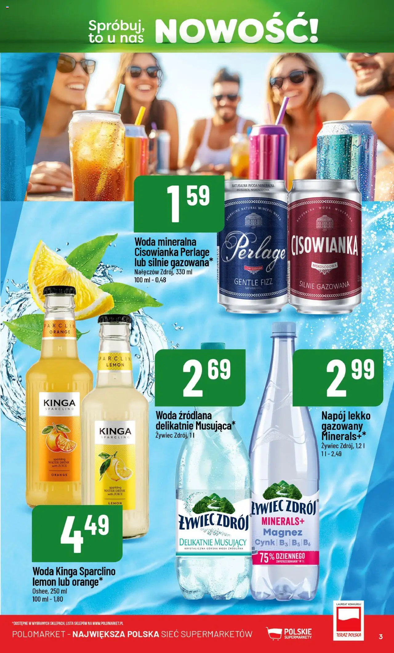 POLOmarket Gazetka - Nowości od 26.06.2025 | Strona: 3 | Produkty: Woda źródlana, Woda