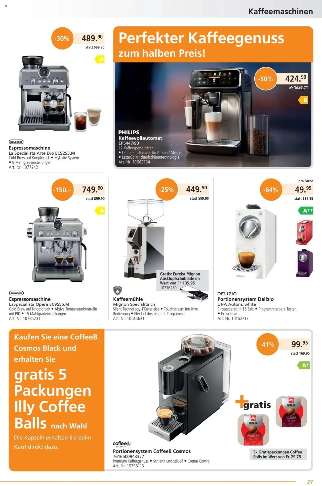 Fust Aktionen ab 23.06.2025 | Seite: 27 | Produkte: Kaffeevollautomat, Philips