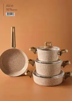 04.09.2025 tarihinden itibaren geçerli olan Karaca kataloğu önizlemesi | Sayfa: 66 | Ürünler: Tencere seti