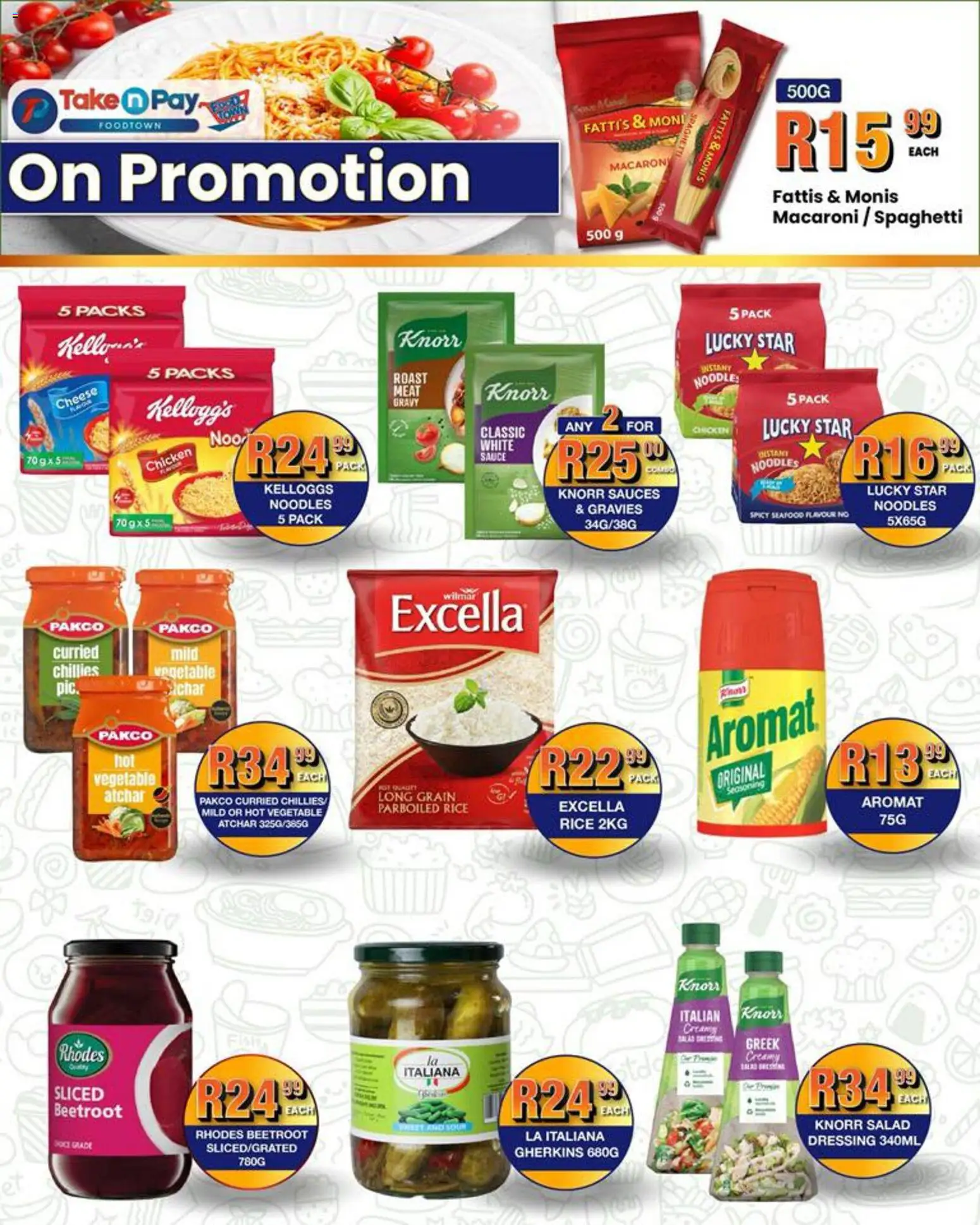 New Take n Pay catalogue – valid from 12.01.2026 | Page: 2 | Products: Sauces, Rice, Seasoning, Gravy