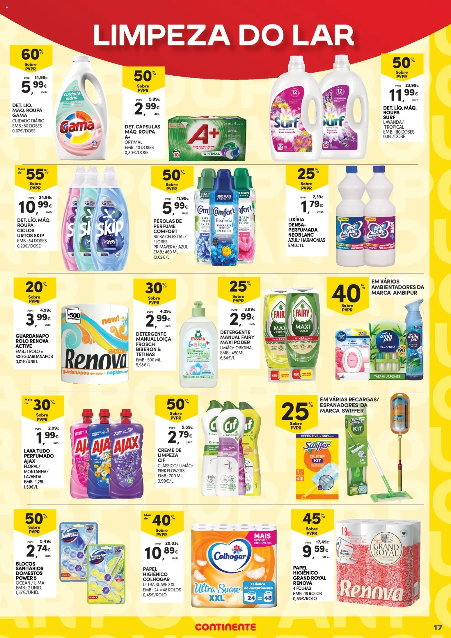 Continente - Açores Poupança para todos │ válido de 06.04.2026 | Página: 17 | Produtos: Perfume, Guardanapos, Detergente, Creme