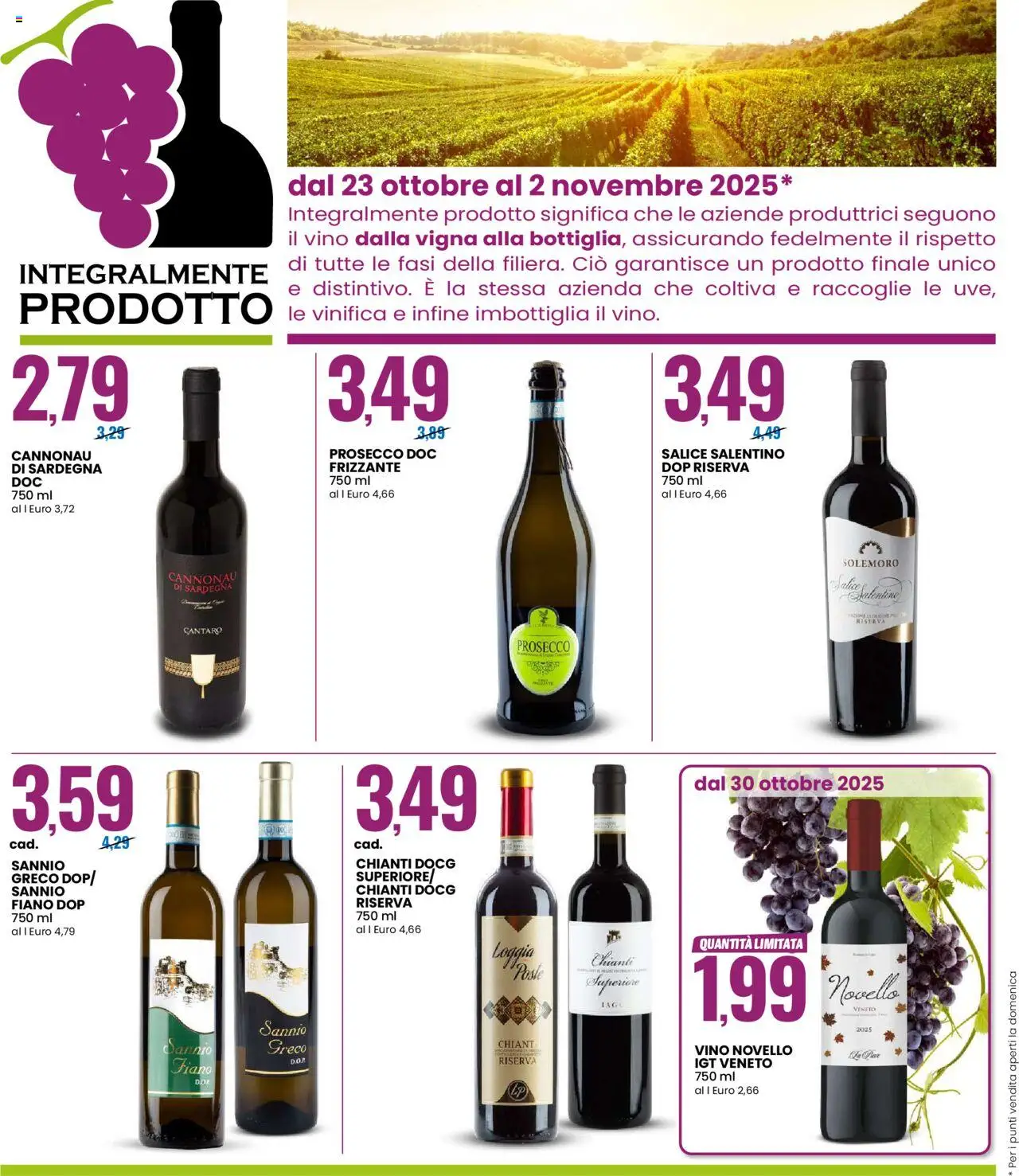 Volantino Eurospin del 23.10.2025 | Pagina: 10 | Prodotti: Prosecco, Vino