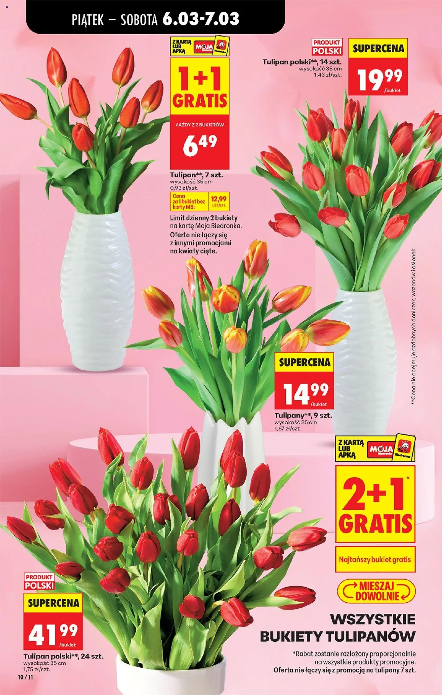Biedronka Polsko leták - Codziennie niskie ceny od 05.03.2026 | Strana: 12 | Produkty: Tulipány, Karty