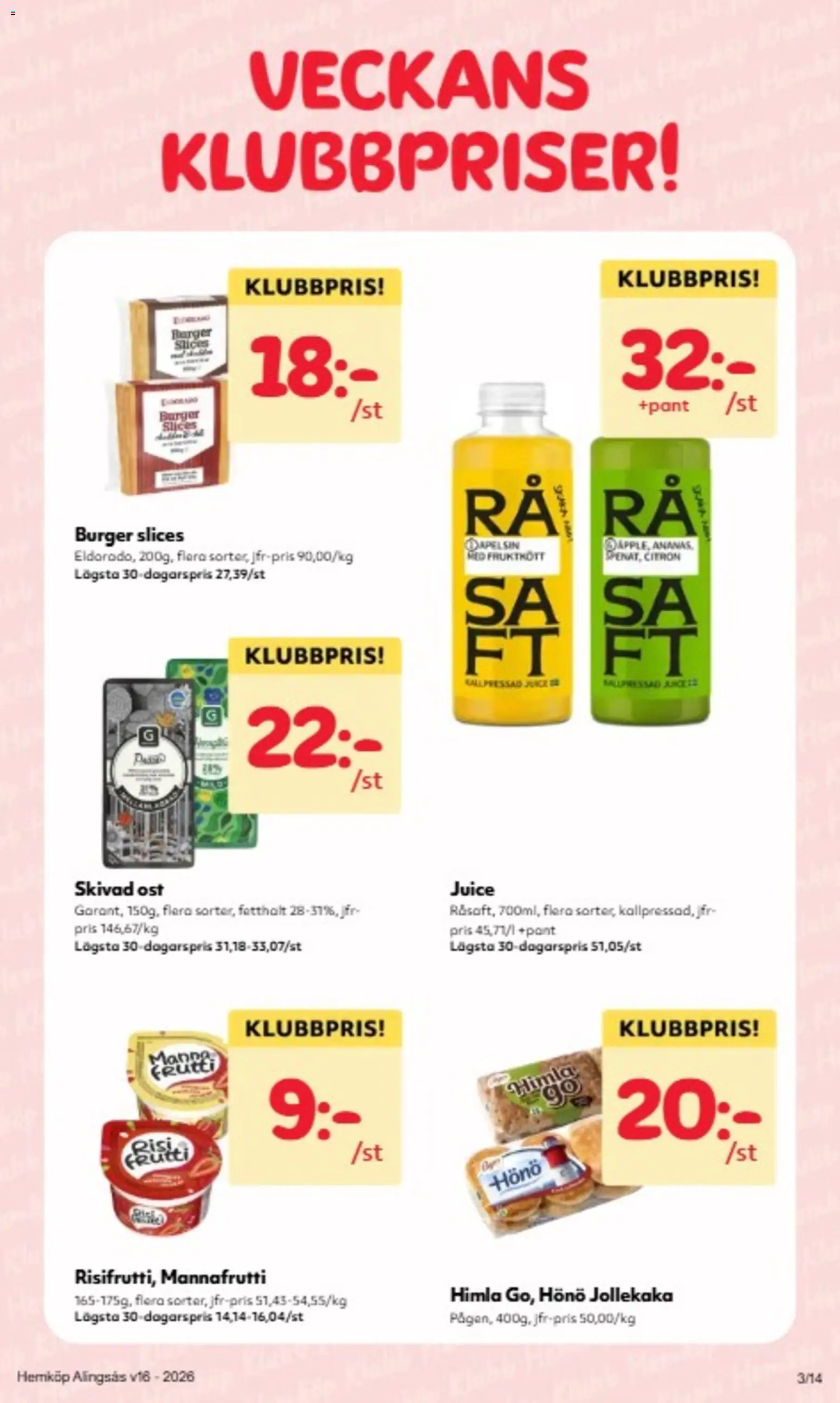 Hemköp reklamblad aktuell från 13.04.2026 | Sida: 13 | Produkter: Ost, Juice, Apelsin, Citron