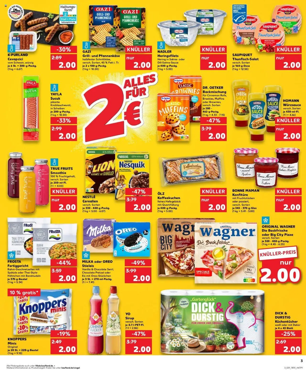 Kaufland prospekt Weingarten	 - gültig ab dem 03.08.2025 | Seite: 14 | Produkte: Thunfisch, Cevapcici, Pizza, Salat