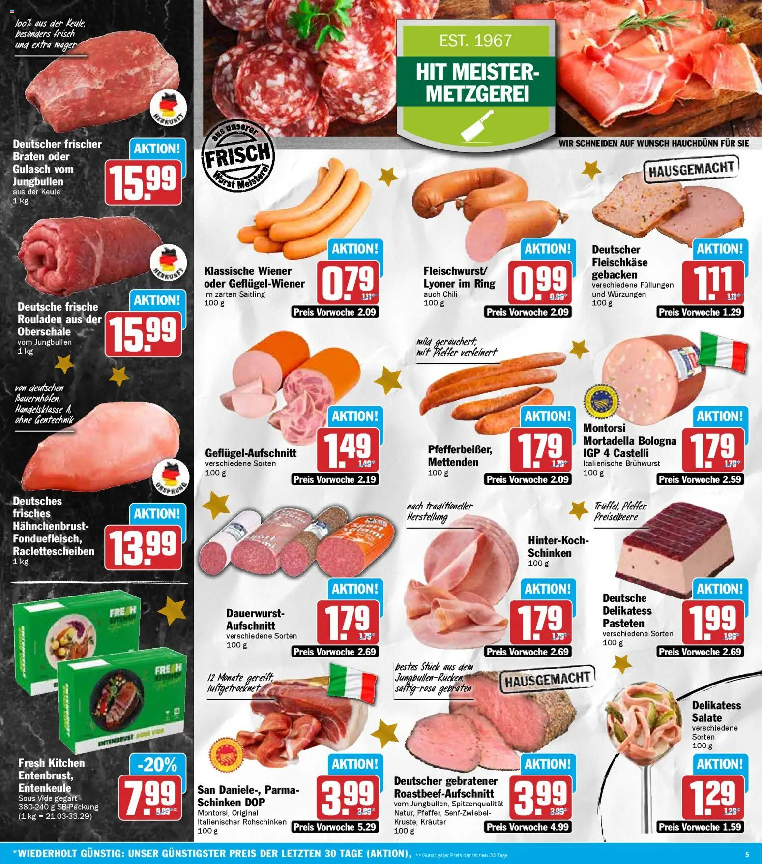 HIT Prospekt Baden-Württemberg – gültig ab 22.12.2025 | Seite: 5 | Produkte: Gulasch, Pfeffer, Schinken, Hahnchenbrust