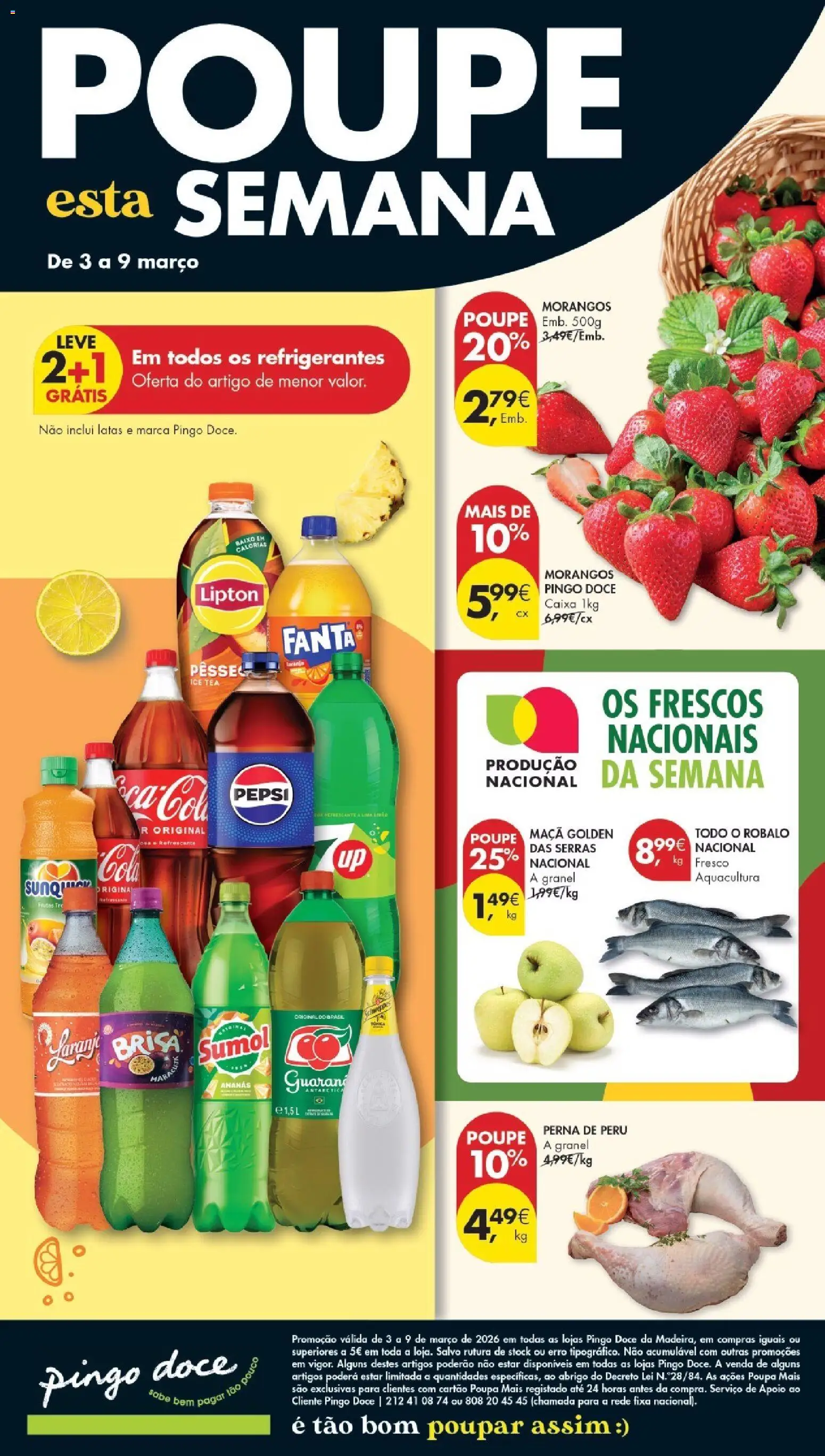 Pingo Doce Poupe Esta Semana Madeira │ válido de 03.03.2026 | Página: 28 | Produtos: Fanta, Peru, Caixa, Morangos