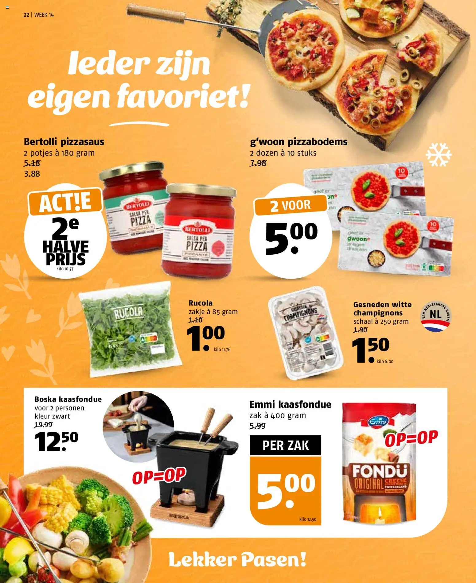 {H1} | Pagina: 22 | Producten: Rucola, Pizza, Schaal, Zak