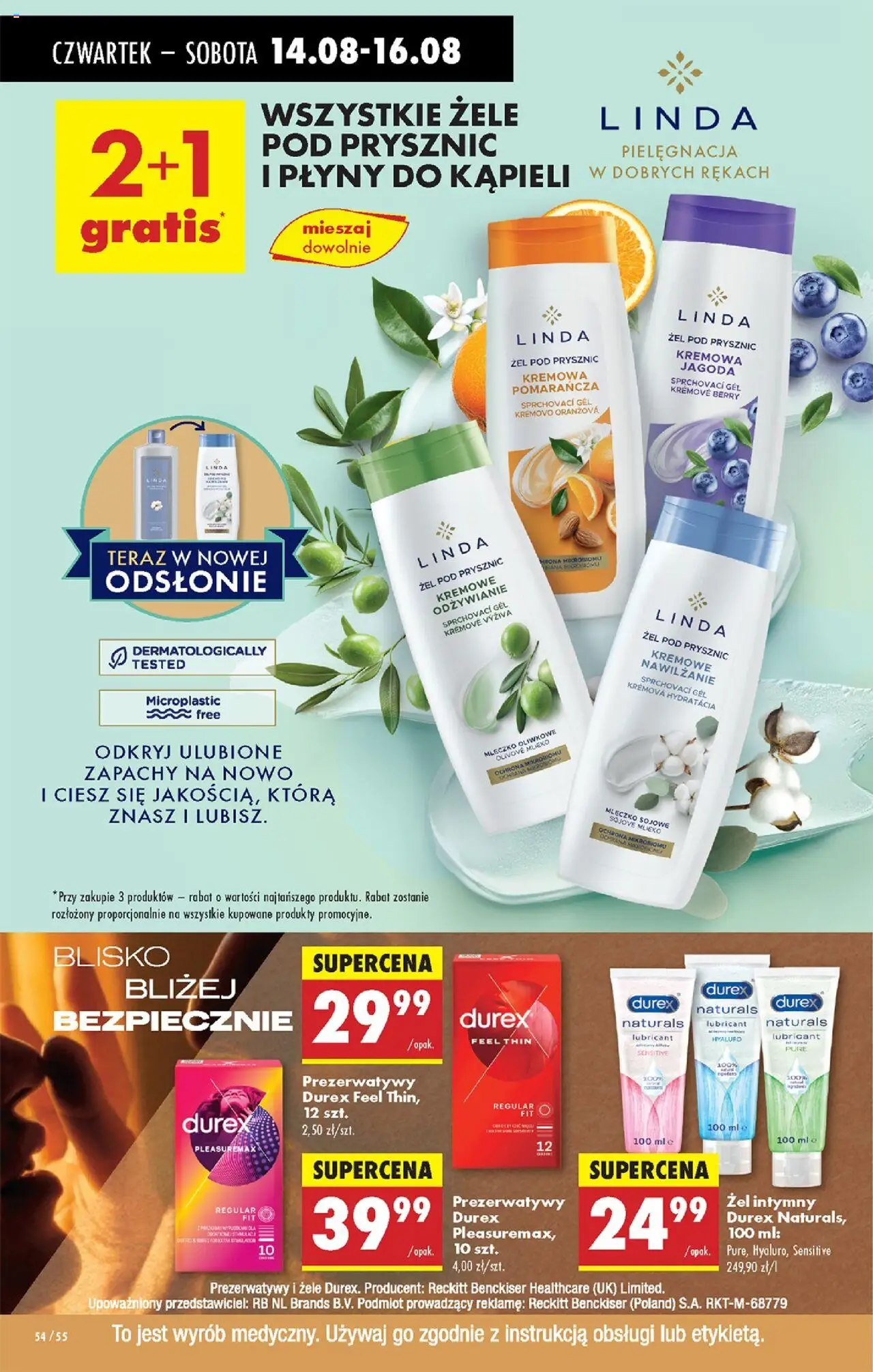 Biedronka gazetka - Oferta w tym tygodniu od 14.08.2025 | Strona: 66 | Produkty: Prezerwatywy, Prysznic, Żel pod prysznic