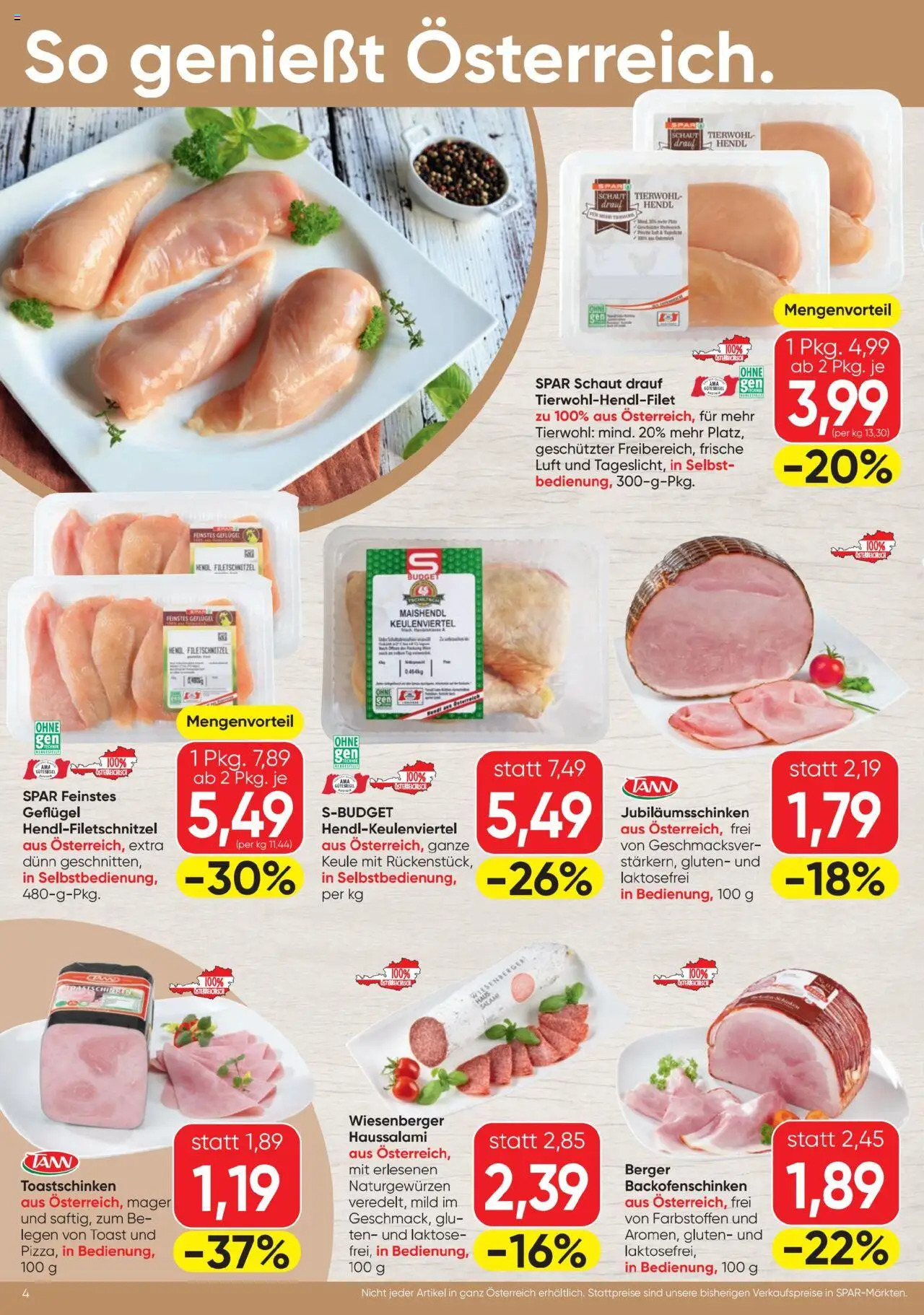 Spar Flugblatt gültig ab 28.08.2025 | Seite: 4 | Produkte: Salami