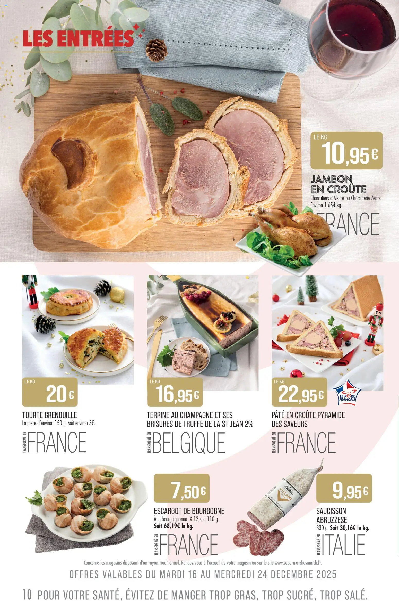 {H1} | Page: 10 | Produits: Saucisson, Champagne, Jambon