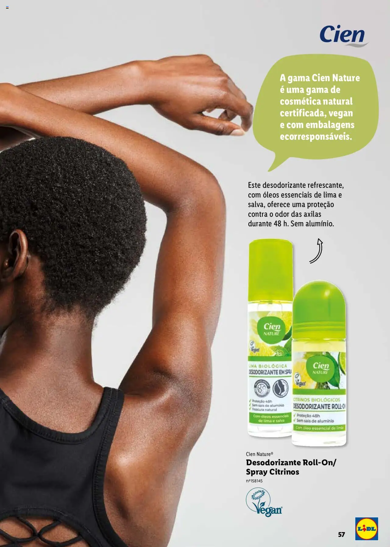 Lidl Cien - Beleza Inteligente │ válido de 26.02.2024 | Página: 57 | Produtos: Desodorizante, Óleo