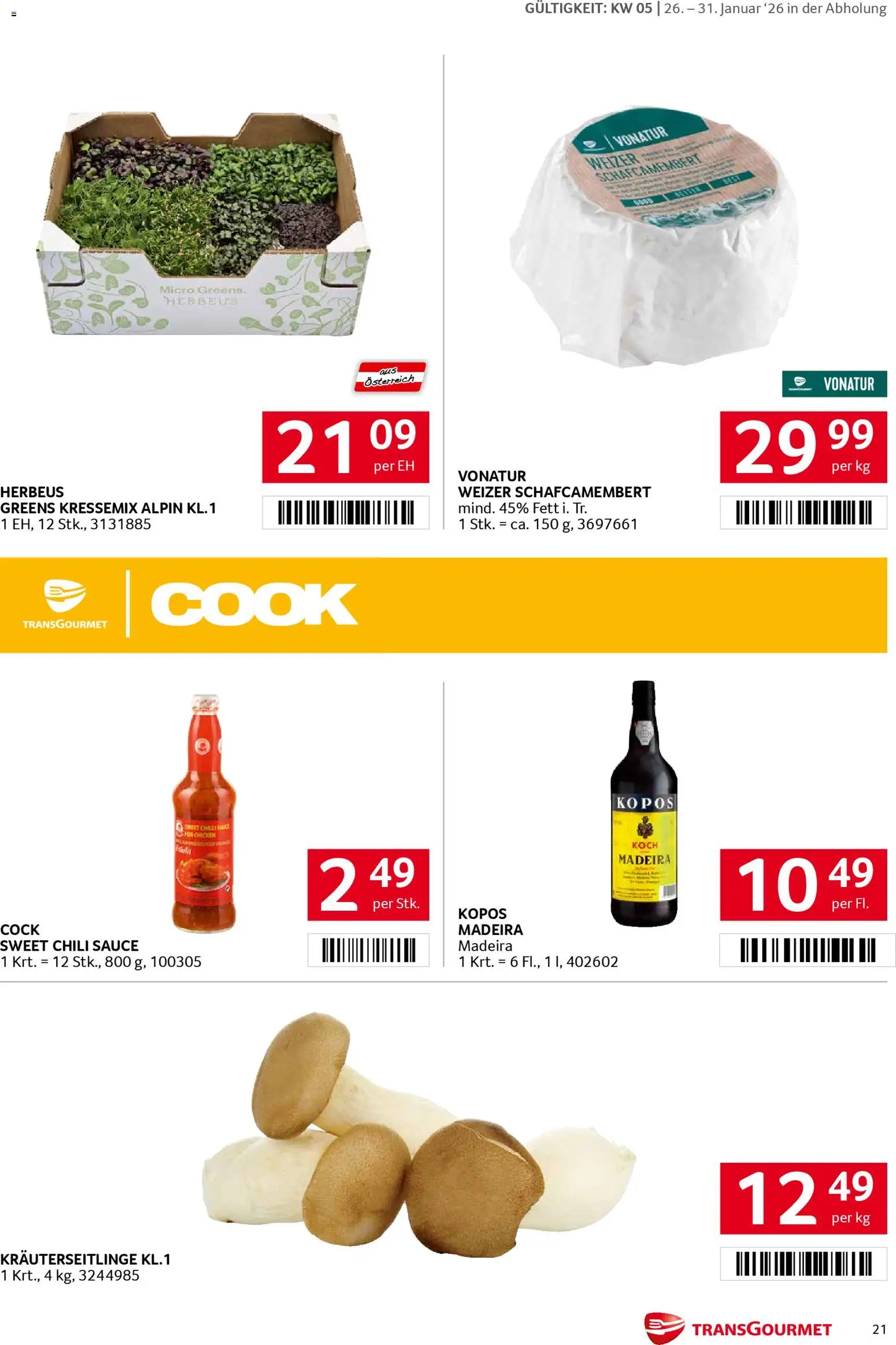 Transgourmet Flugblatt gültig ab 26.01.2026 | Seite: 21 | Produkte: Chili
