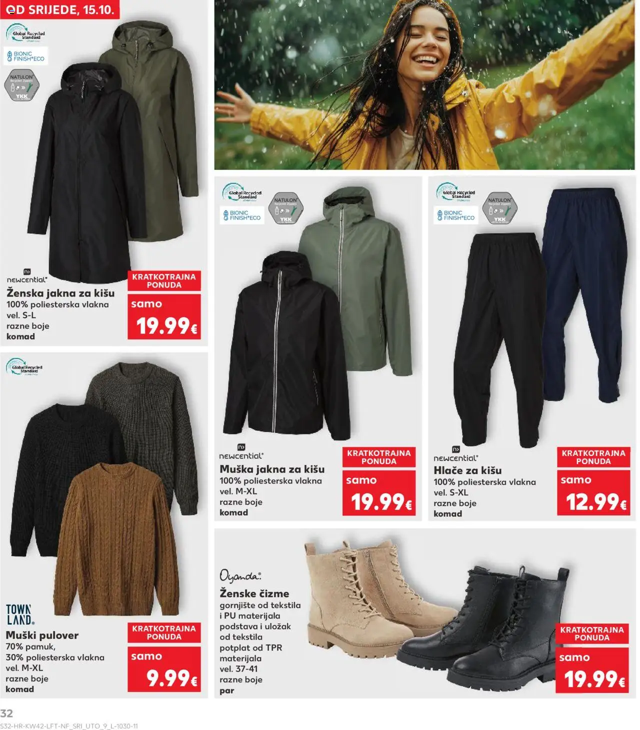 Kaufland katalog | vrijedi od 15.10.2025 | Stranica: 32 | Proizvodi: Jakna, Hlače, Čizme, Finish