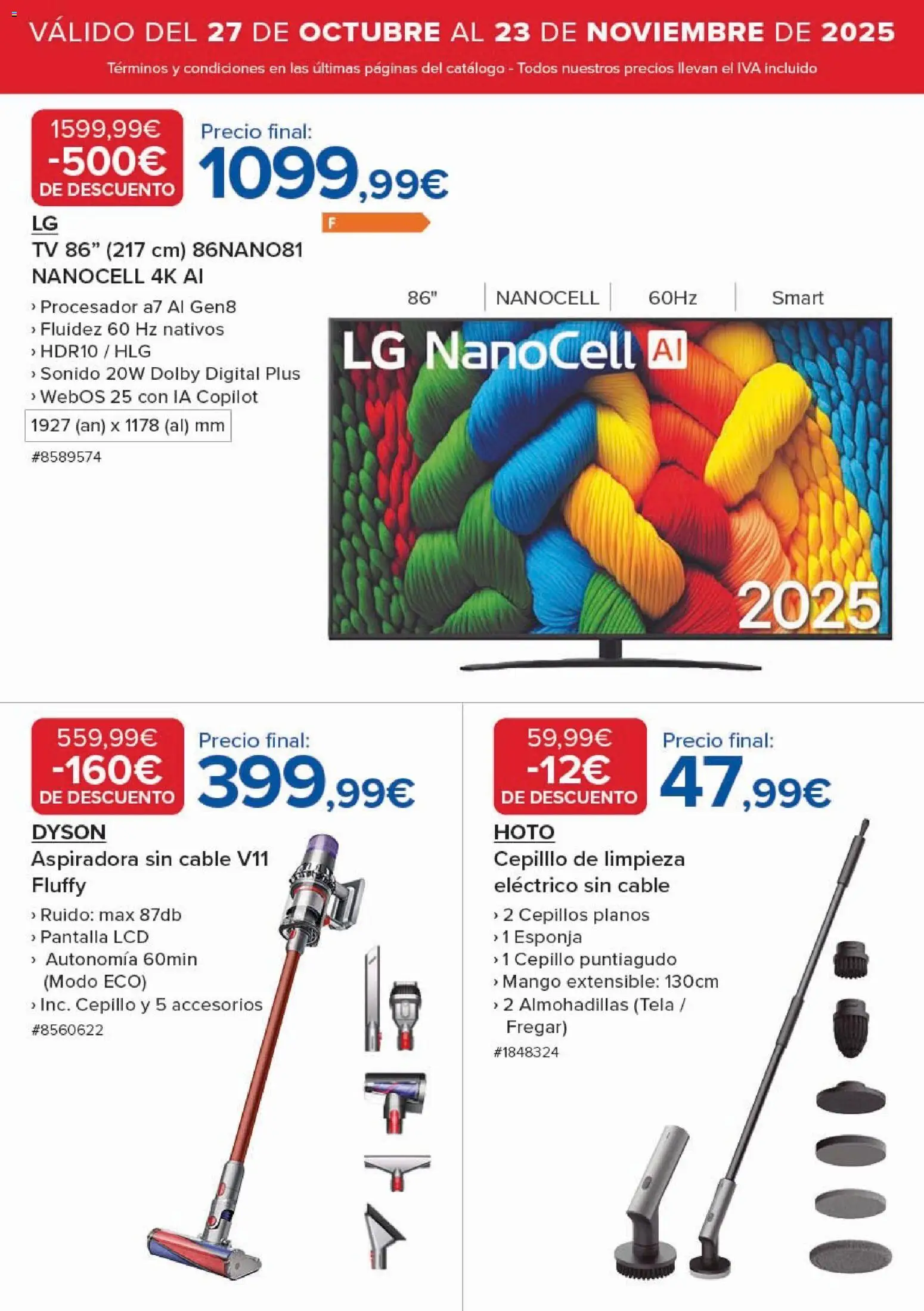 Costco catálogo │ válido desde el 27.10.2025 | Página: 6 | Productos: Esponja, Cable, Aspiradora, Ρούτερ