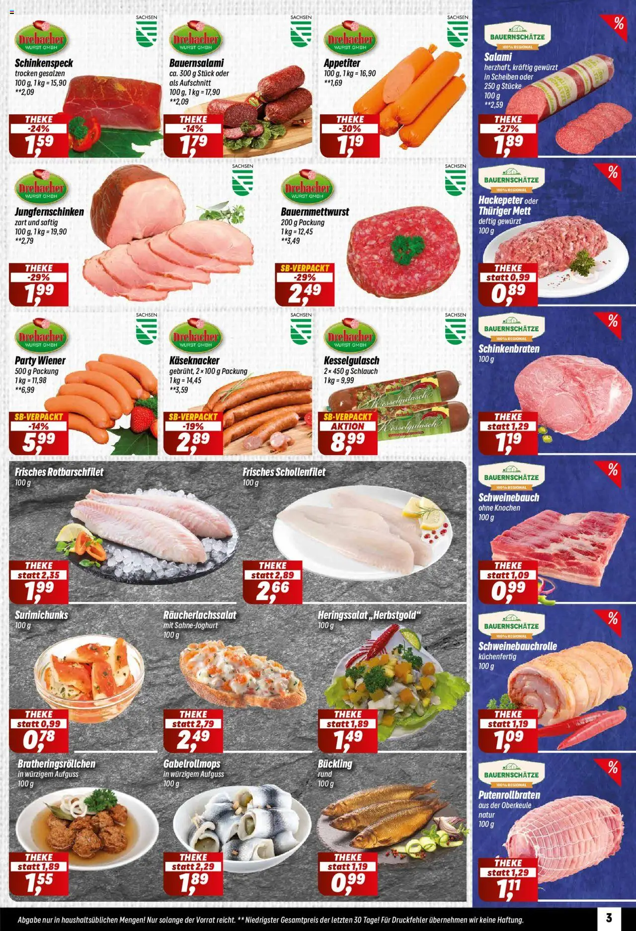 Simmel Prospekt 	 – gültig ab 06.10.2025 | Seite: 3 | Produkte: Theke, Schweinebauch, Wurst, Salami