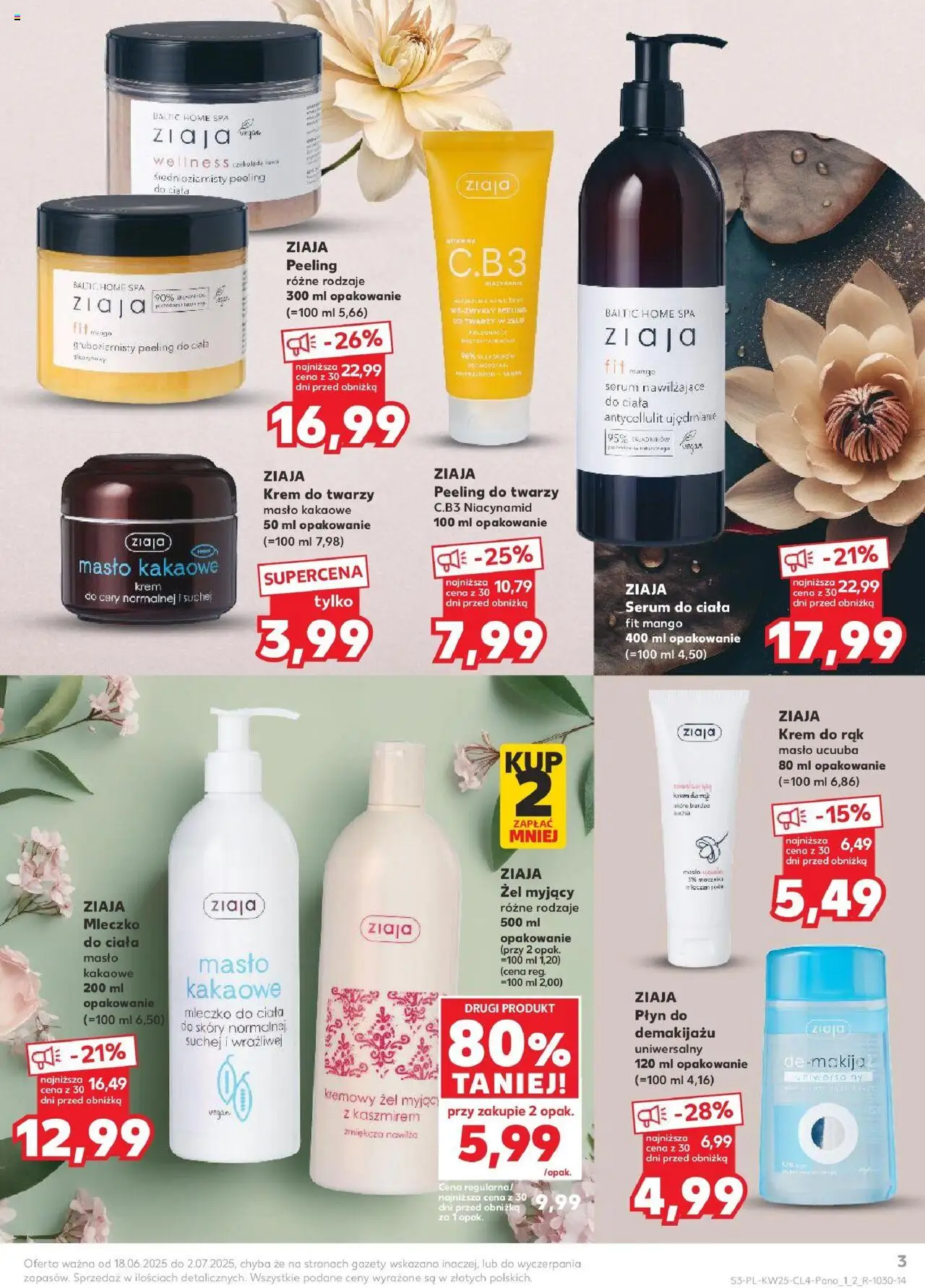 Kaufland gazetka - Piękne okazje na lato od 18.06.2025 | Strona: 3 | Produkty: Masło, Płyn do demakijażu, Body, Krem do rąk