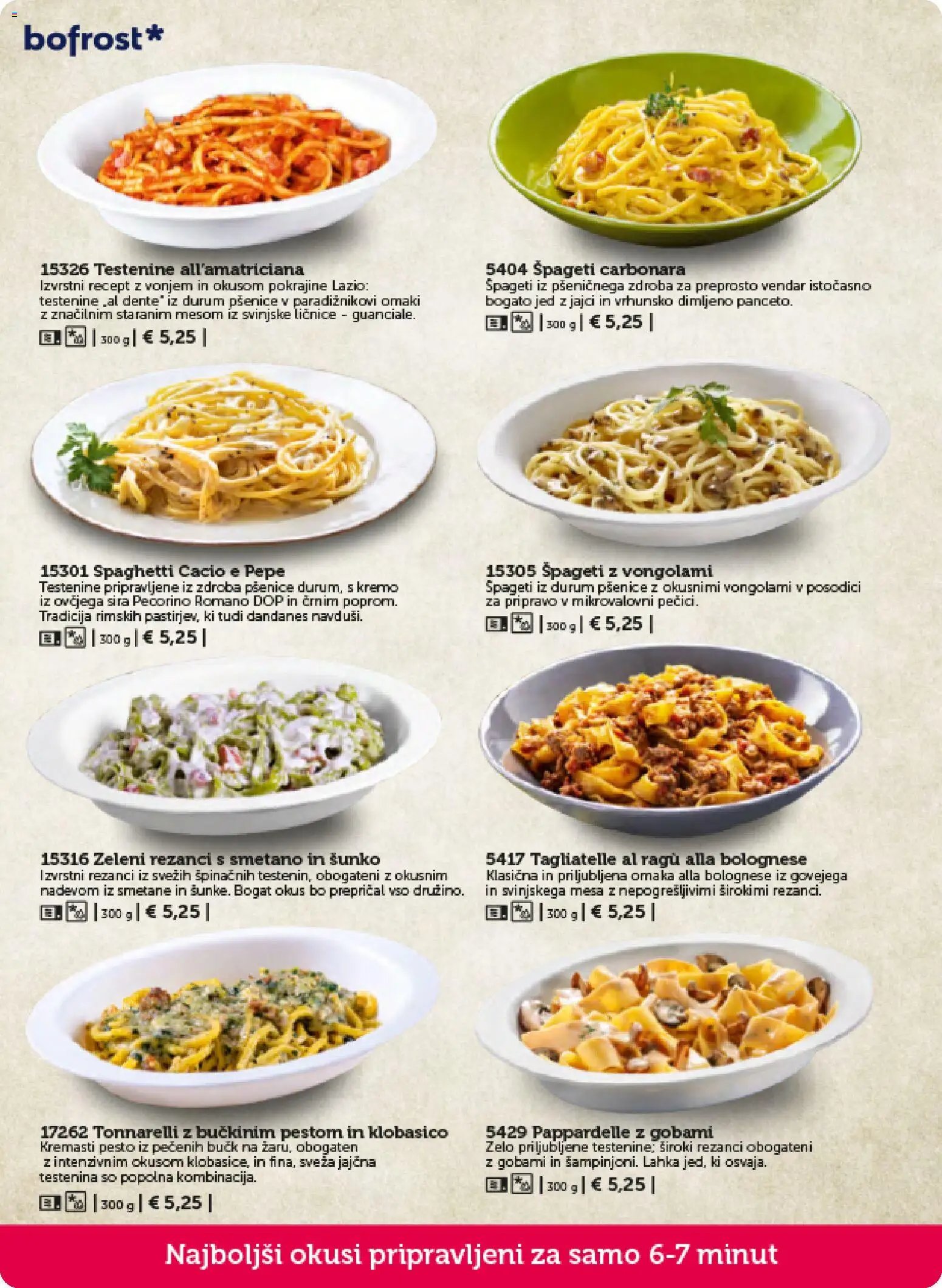 Novi Bofrost katalog ponudbe – veljaven od 01.02.2026 | Stran: 42 | Izdelki: Rezanci, Spageti, Testenine, Omaka