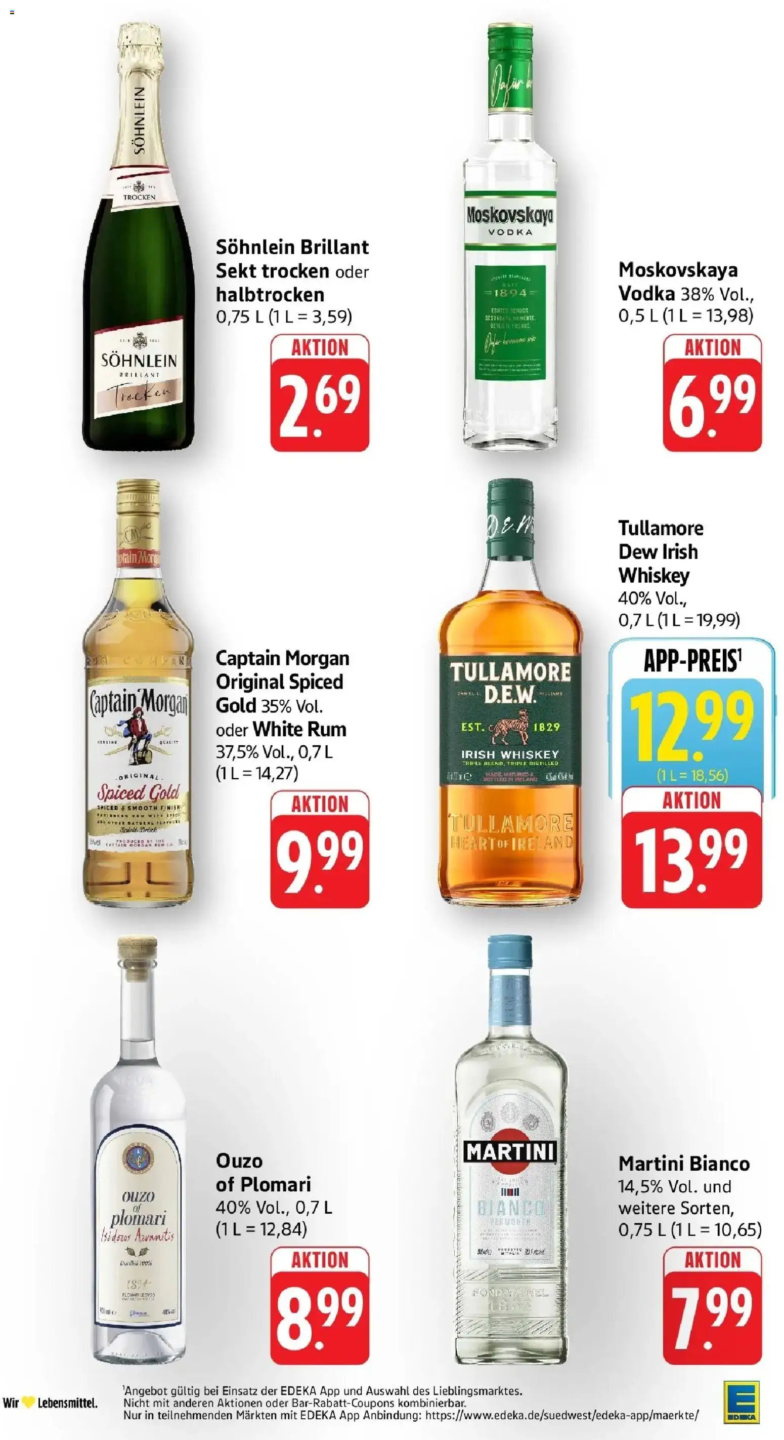 Edeka prospekt Nonnenhorn / Bodensee	 – gültig ab 09.03.2026 | Seite: 33 | Produkte: Sekt, Finish, Captain morgan, Ouzo plomari